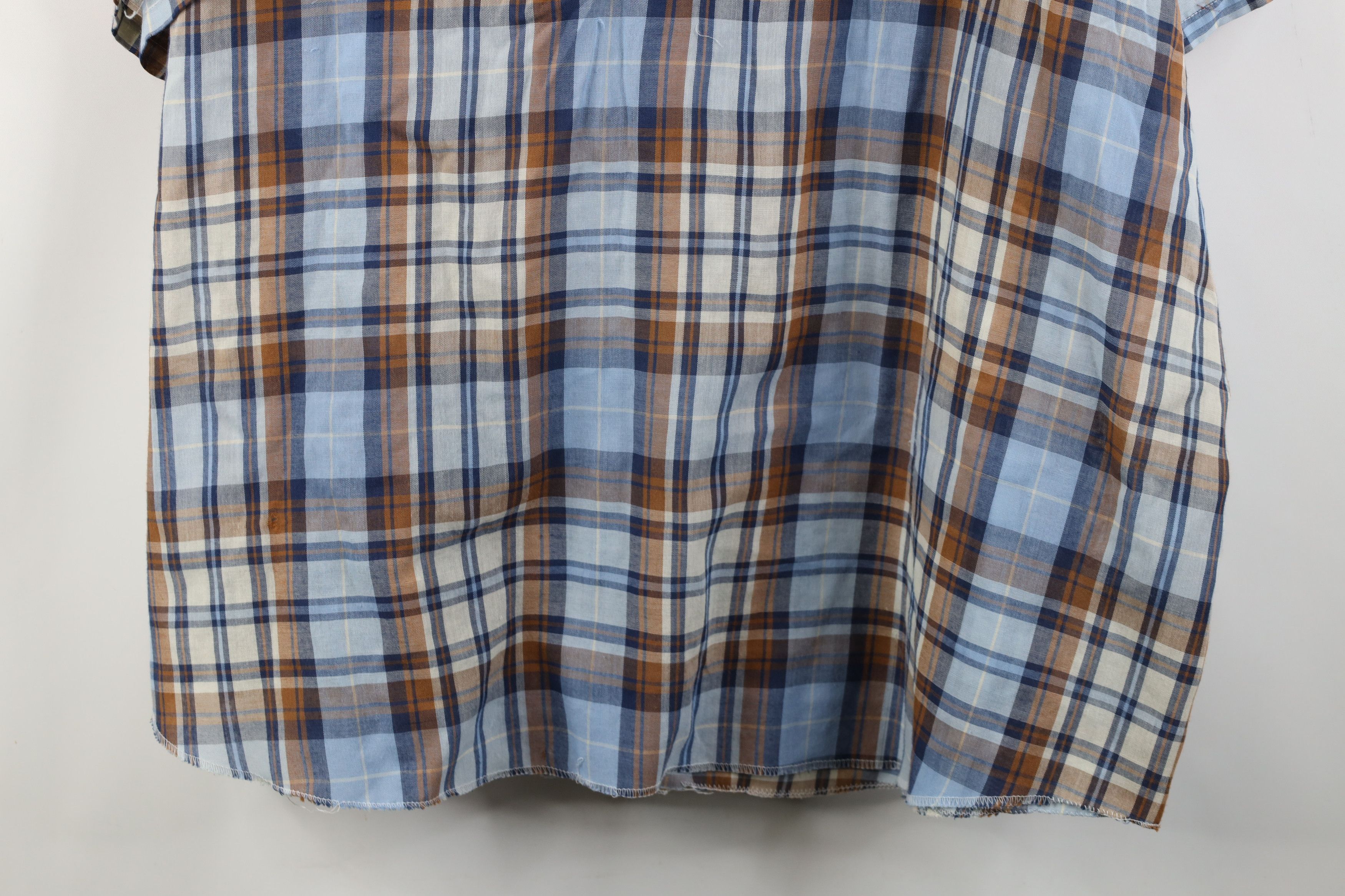 Wrangler Vintage 70s Wrangler Western Cowboy Pearl Snap Button Shirt Size US XXL / EU 58 / 5 - 15 Thumbnail