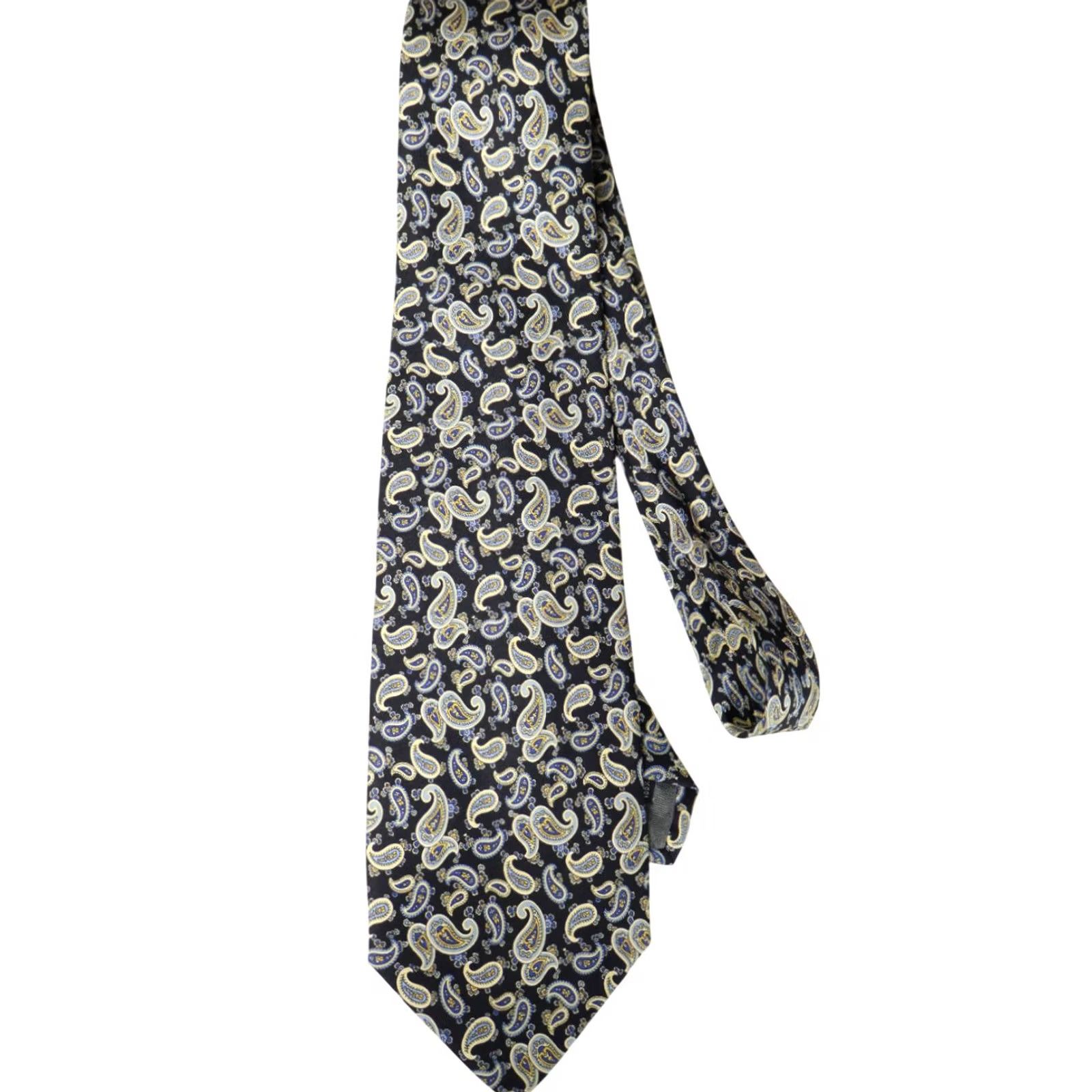 Vintage GIORGIO PASSIGATTI Tie Men's One Size 100% Silk Pointed Classic Paisley Size ONE SIZE - 4 Thumbnail