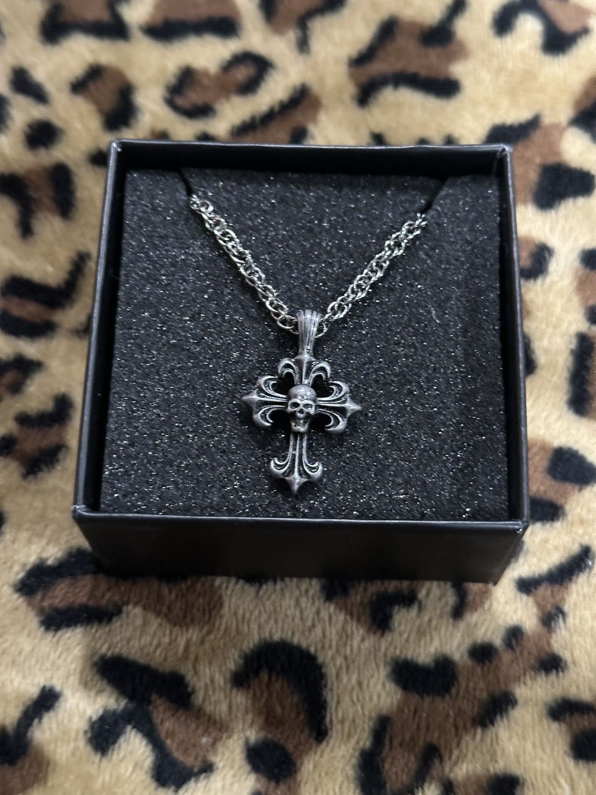 LB Chrome Cross Pendant