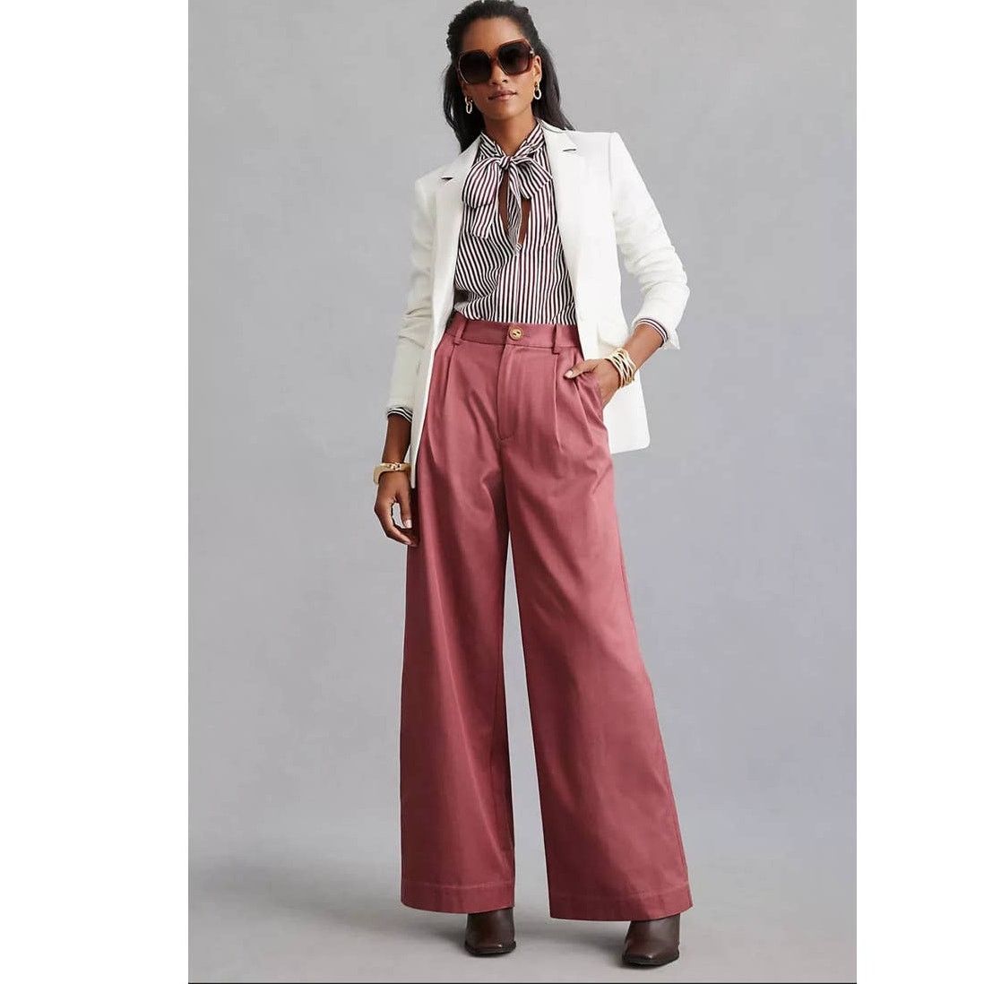 Anthropologie New Anthropologie Magali Pascal Audra Pants $345 SMALL Rose Size 27" / US 4 / IT 40 - 1 Thumbnail