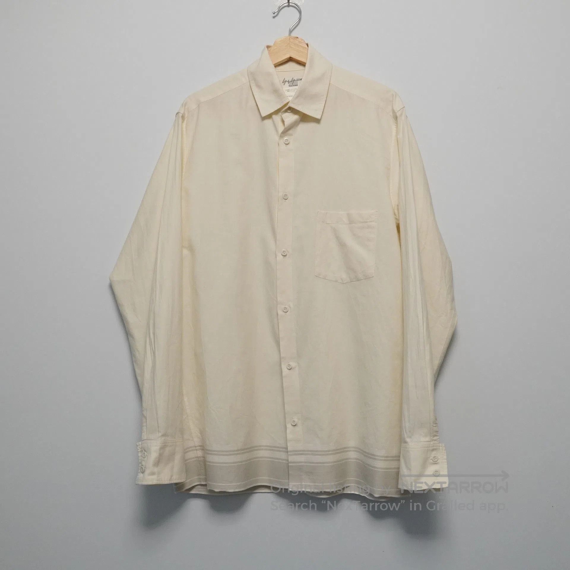 Yohji Yamamoto Yohji Yamamoto 2002SS Striped Cream Shirt. Size US XL / EU 56 / 4 - 1 Thumbnail