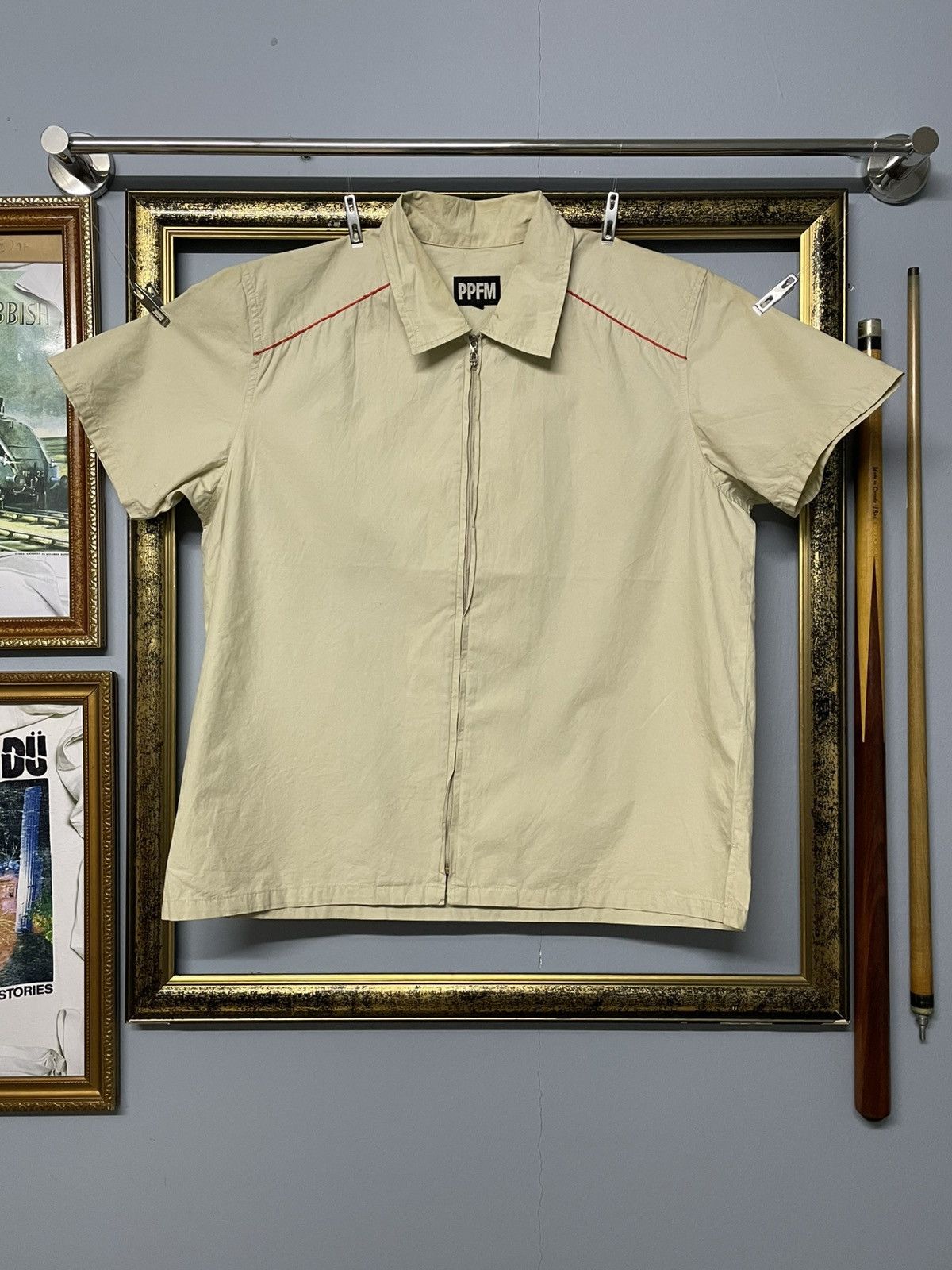 Japanese Brand × PPFM × Vintage Vintage 1990s Japan Designer Ppfm Cropped Nylon Style Tshirt Size US M / EU 48-50 / 2 - 1 Thumbnail