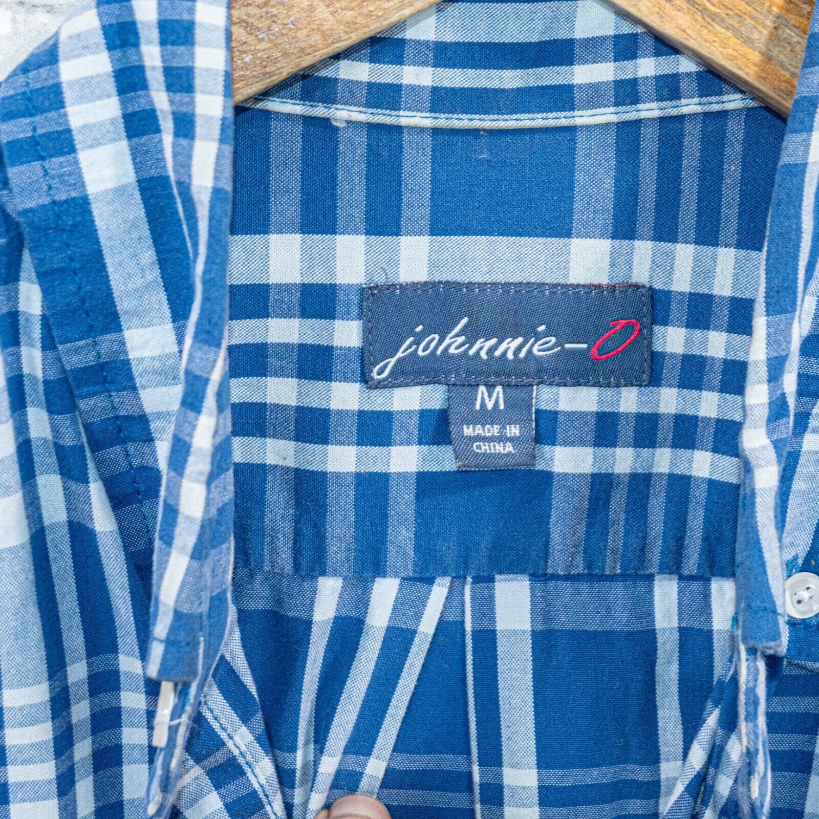 johnnie-O Johnnie-O Men's Long Sleeve Button Down Shirt Blue Plaid Size US M / EU 48-50 / 2 - 3 Thumbnail