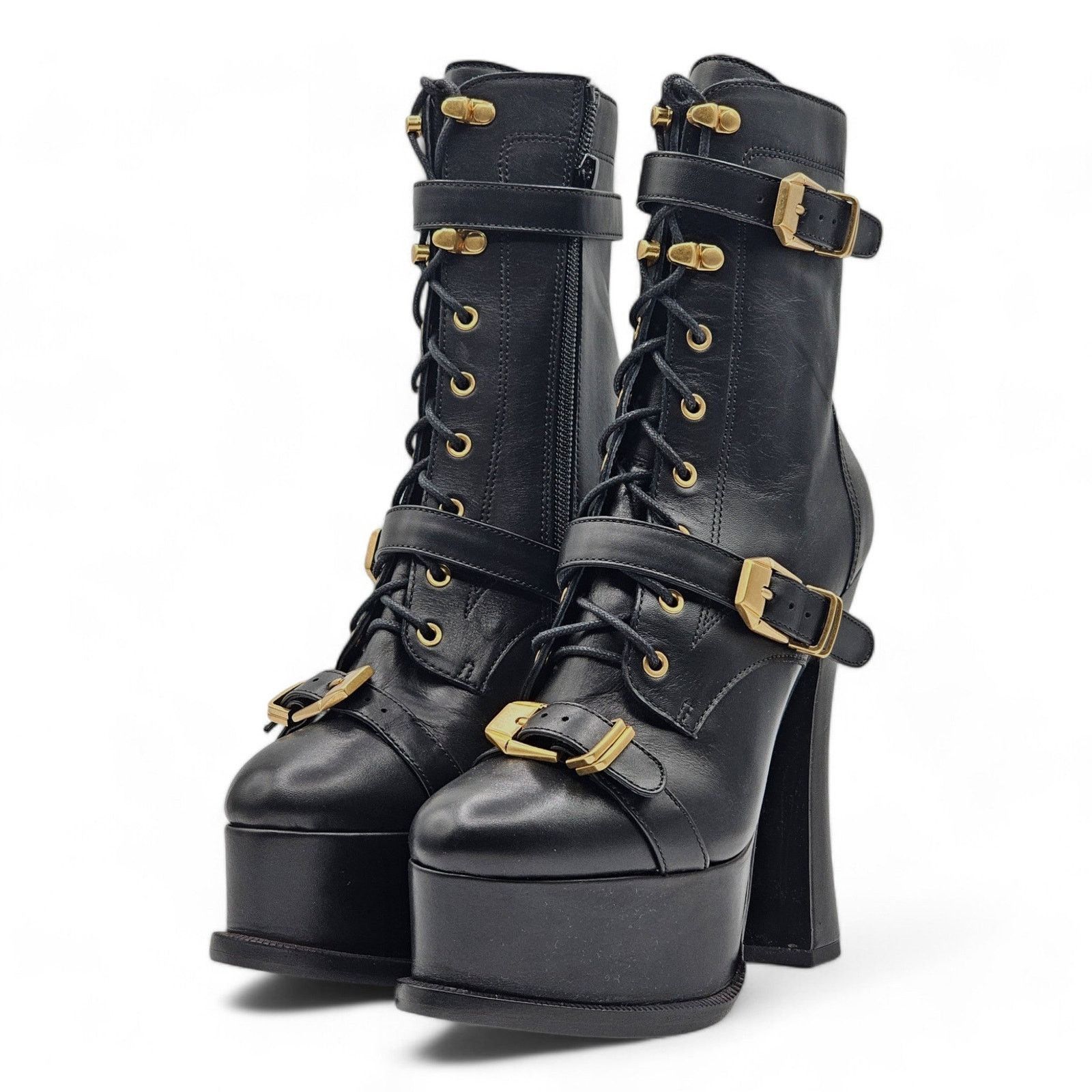 Versace Platform Boots - Nappa Leather - Black - Size 35.5 $2300 Size US 5.5 / IT 35.5 - 1 Thumbnail