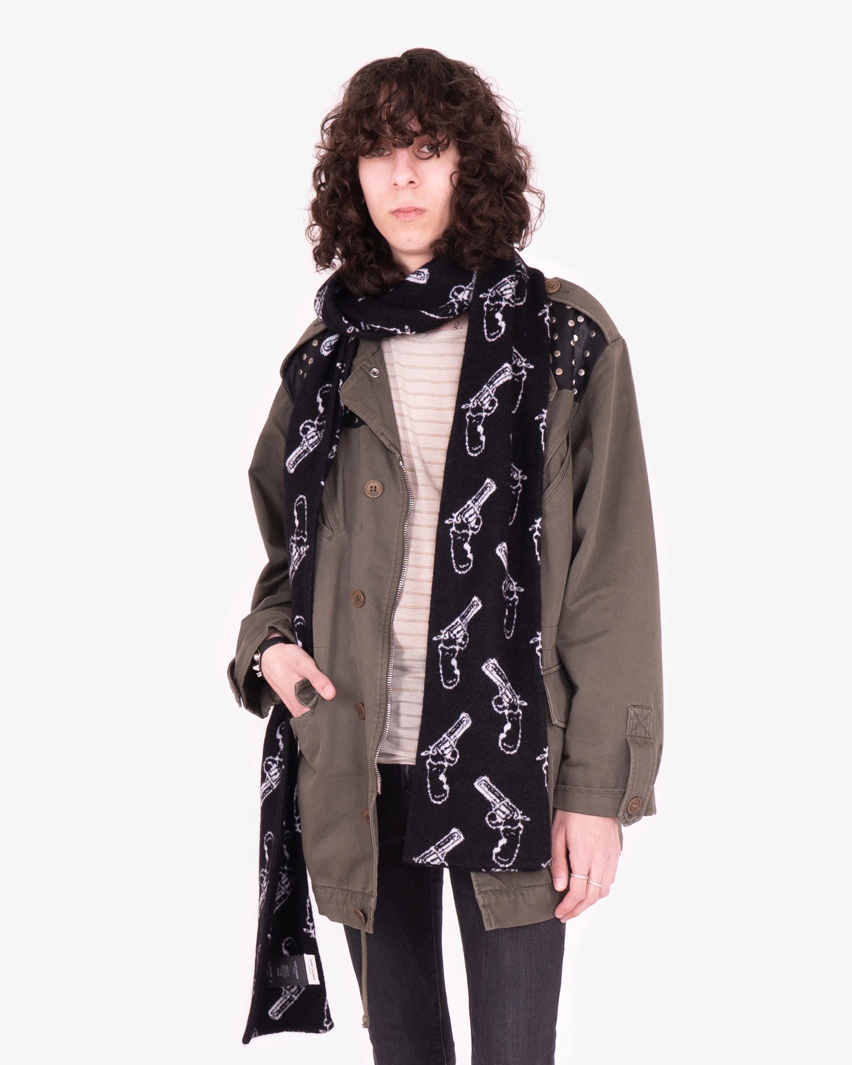 Saint Laurent Paris Oversized Gun Wool Scarf (FW14) Regular price Size ONE SIZE - 3 Thumbnail