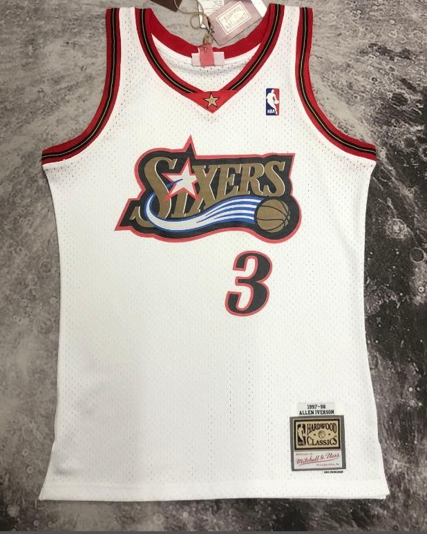 NBA 3 Allen Iverson Jersey 76ers Jersey Size US M / EU 48-50 / 2 - 1 Thumbnail