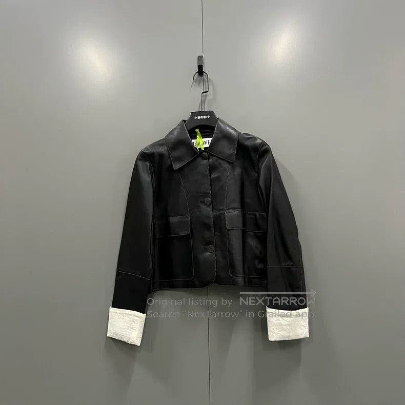 Loewe Loewe Black sheepskin short sleeve jacket Size XS / US 0-2 / IT 36-38 - 1 Thumbnail
