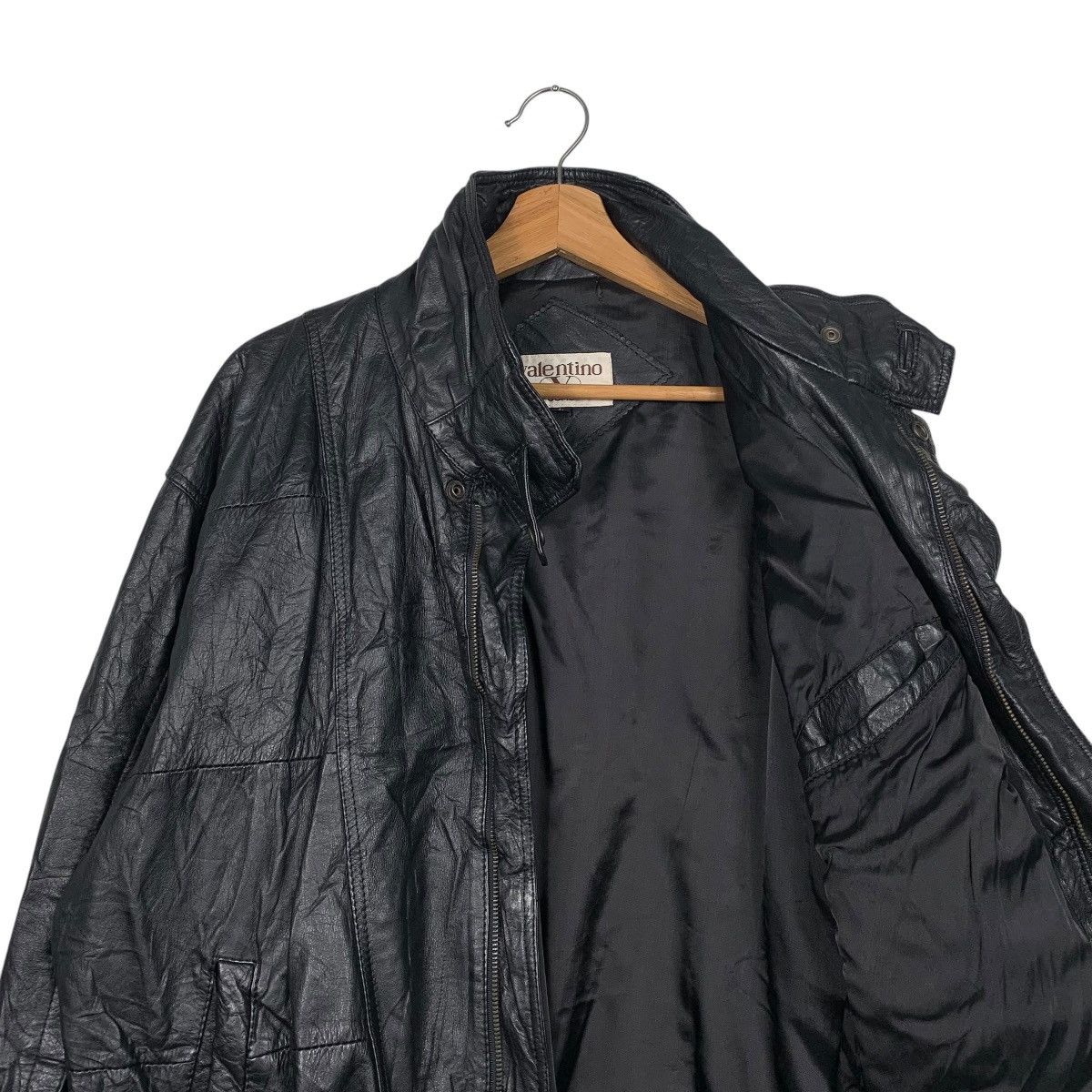 Japanese Brand Valentino Uomo Leather Jacket Size US L / EU 52-54 / 3 - 10 Thumbnail