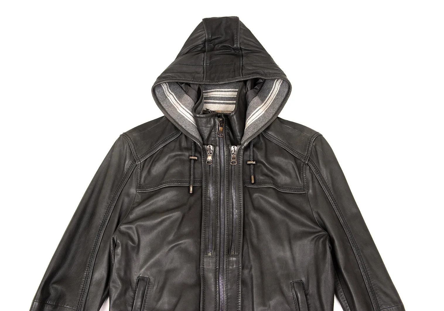 Dolce & Gabbana Hooded Zip Blouson in Charcoal, Size 46 Size US S / EU 44-46 / 1 - 2 Thumbnail