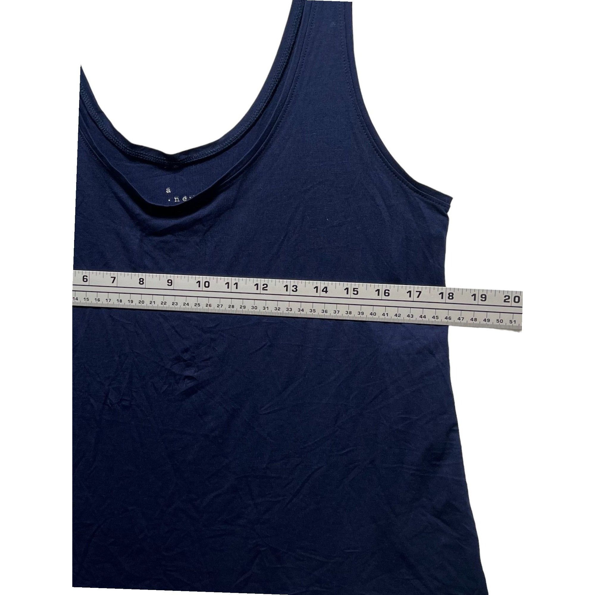 Other A New Day - Women's Slim Fit Tank Top - Navy Blue - Medium Size M / US 6-8 / IT 42-44 - 5 Thumbnail