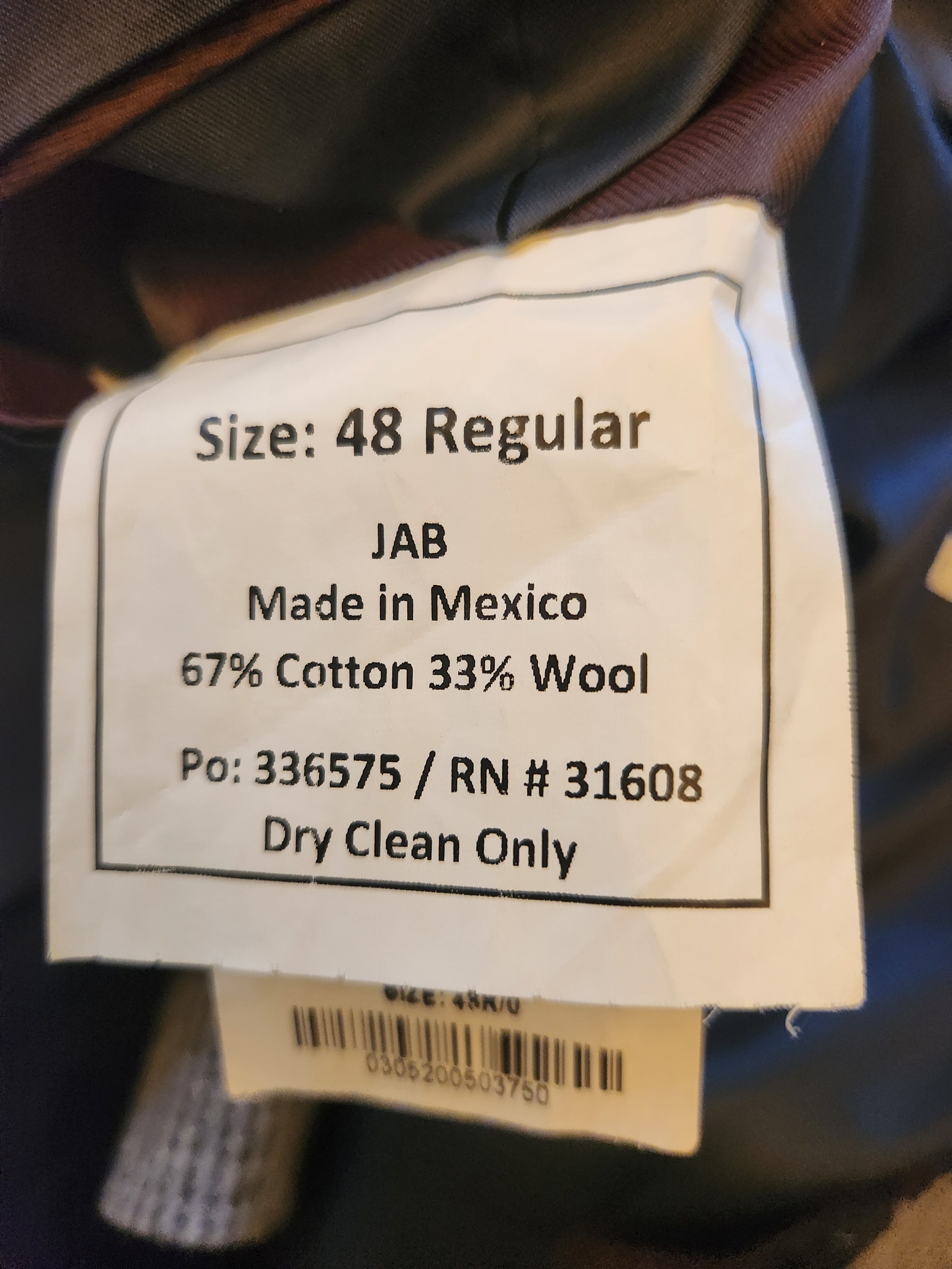 Jos. A. Bank Cotton/Wool Blend Houndstooth Unstructured Blazer Size 48R - 6 Thumbnail