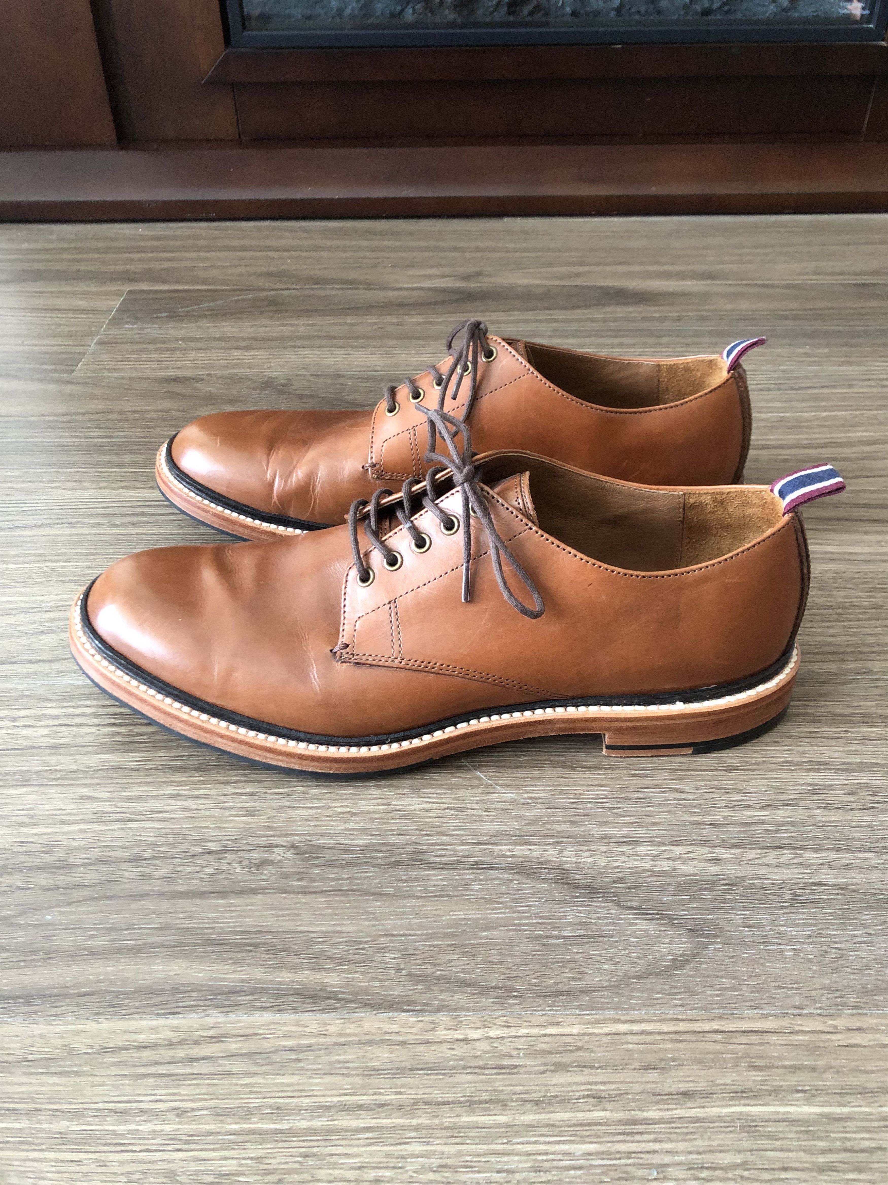 J.Crew J.Crew Oar Stripe Italian Leather Derbys Size US 8.5 / EU 41-42 - 3 Thumbnail