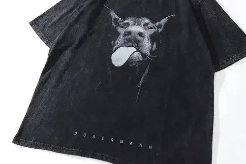 Vintage Doberman Dog Graphic Tshirt Oversized Size US L / EU 52-54 / 3 - 4 Thumbnail