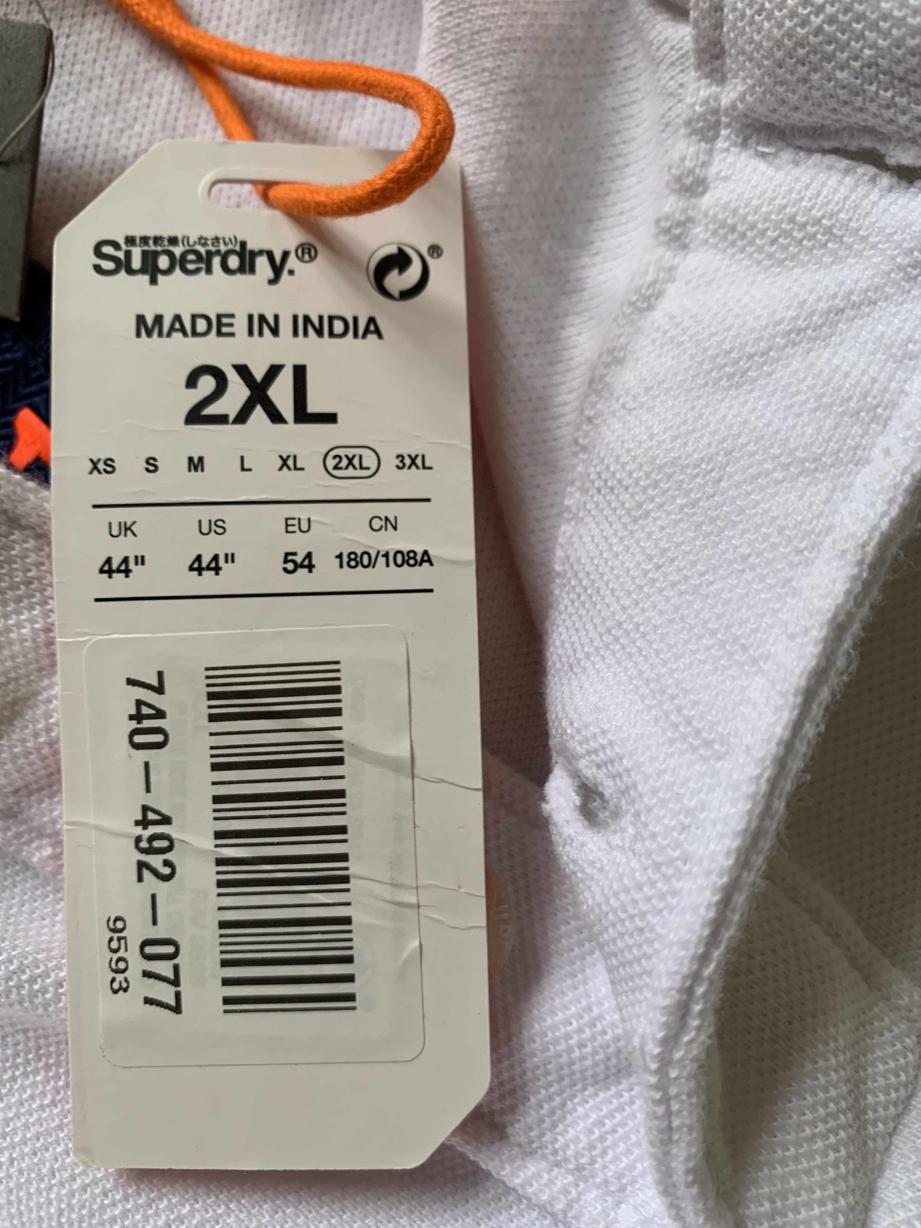 Japanese Brand × Superdry Superdry Classic Basic White Short Sleeeve Polo T Shirt Size US XXL / EU 58 / 5 - 8 Thumbnail