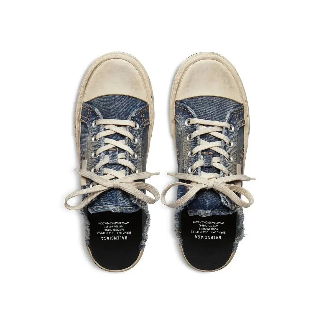 Balenciaga o1bcso1str0426 Paris Mules in Blue Size US 10 / EU 43 - 6 Thumbnail