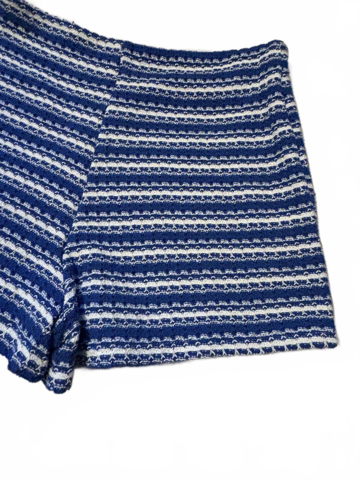 Zara Zara Knit Blue and White Striped Women's Skort Sz M Size 32" / US 10 / IT 46 - 7 Thumbnail