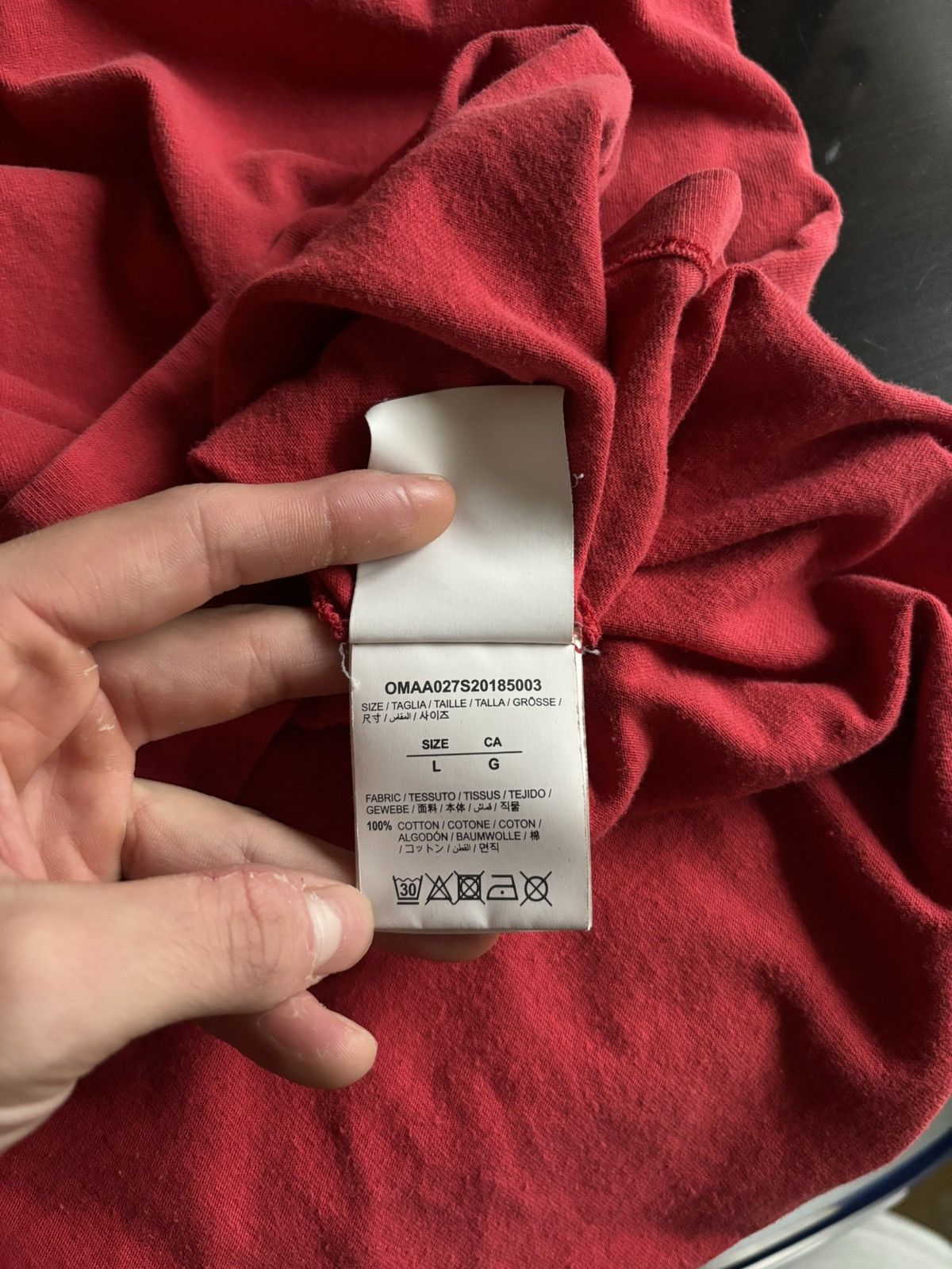 Off-White Crazy 2013 Cabin Baggage Authentic Boxy Faded Red Hype Tee Size US L / EU 52-54 / 3 - 10 Thumbnail