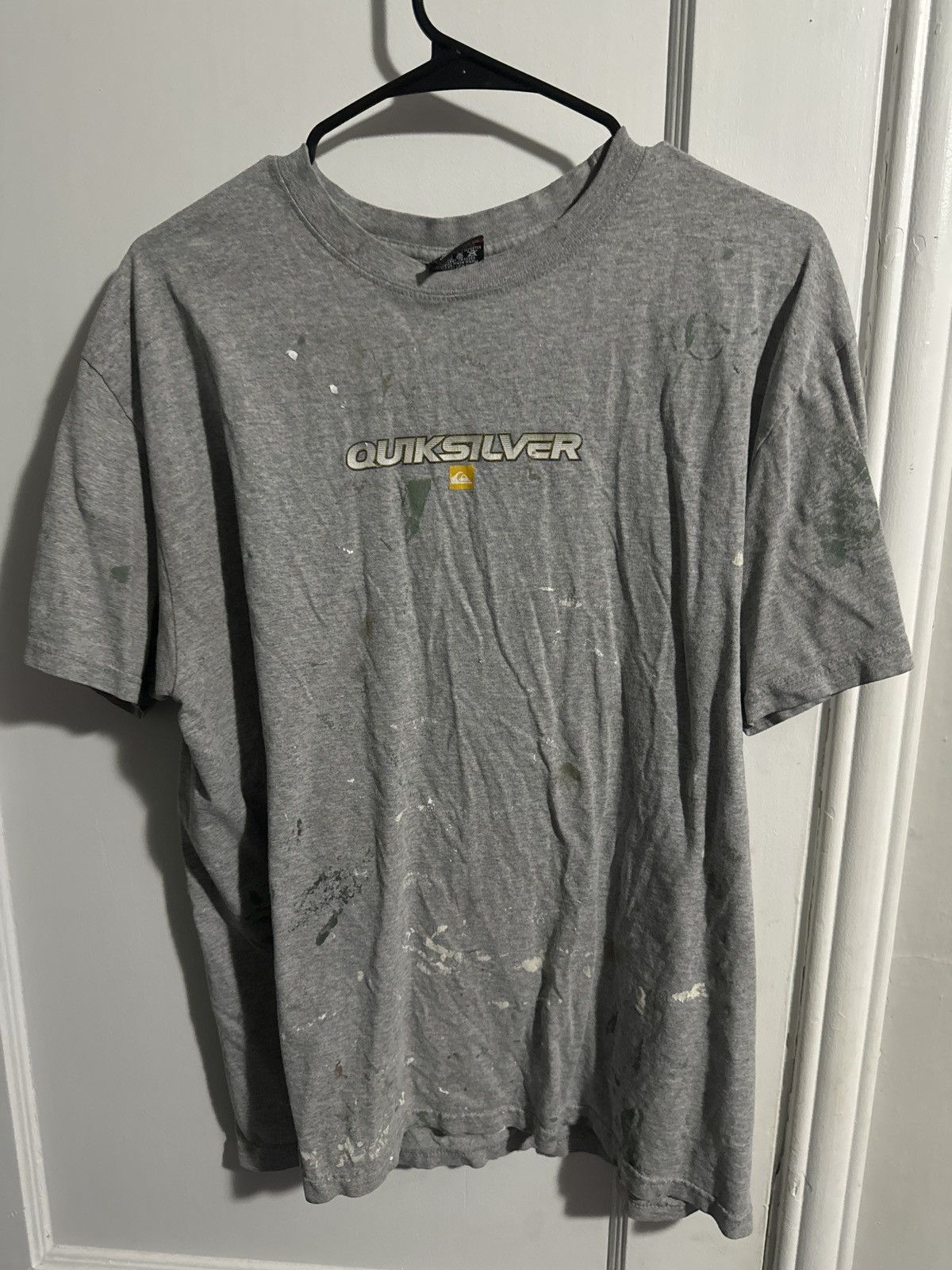 Quiksilver Grey Quiksilver Tee Paint splattered Size US L / EU 52-54 / 3 - 1 Thumbnail