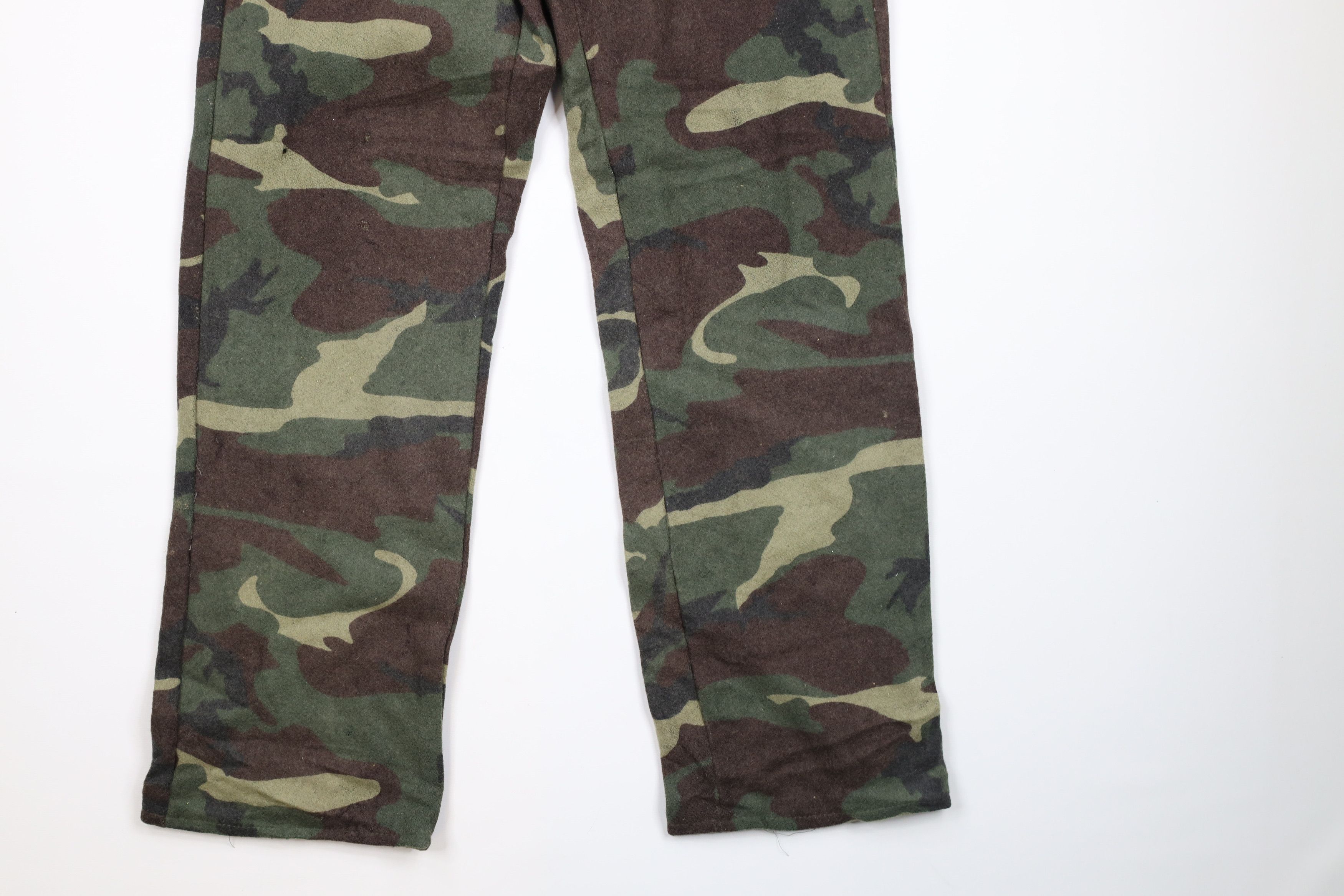 Vintage Vintage 90s Streetwear Heavyweight Wool Camouflage Pants Size US 30 / EU 46 - 4 Thumbnail