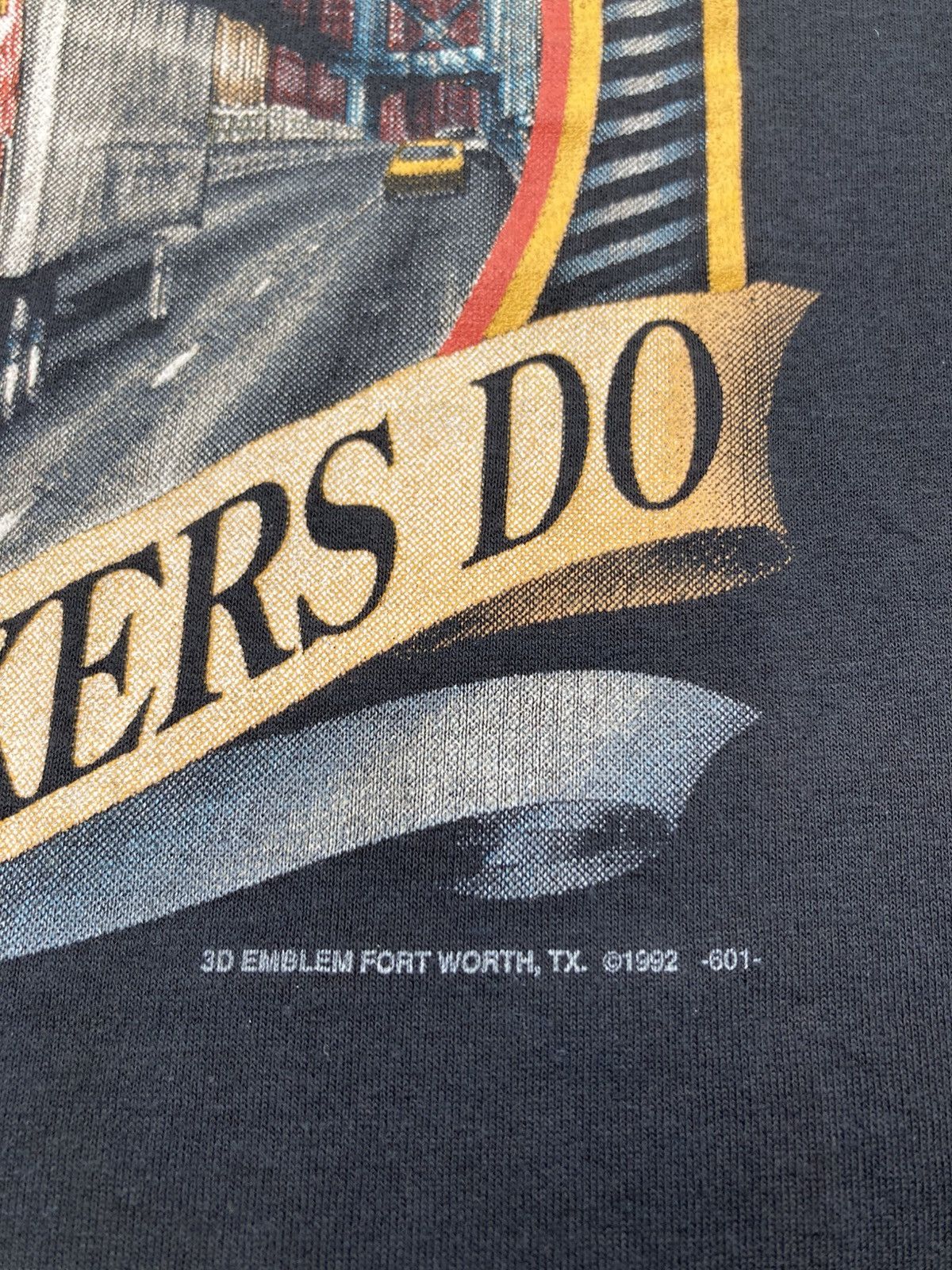 Vintage 90s Harley Davidson Truckers Only 3D Emblem T Shirt