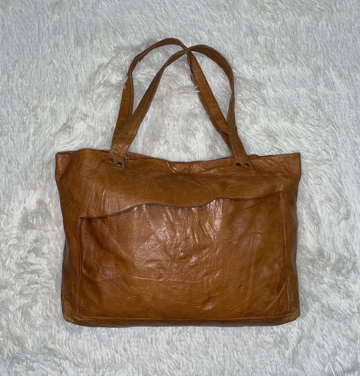 Genuine Leather × Leather Hand Made Full Leather Handbag Size ONE SIZE - 1 Thumbnail
