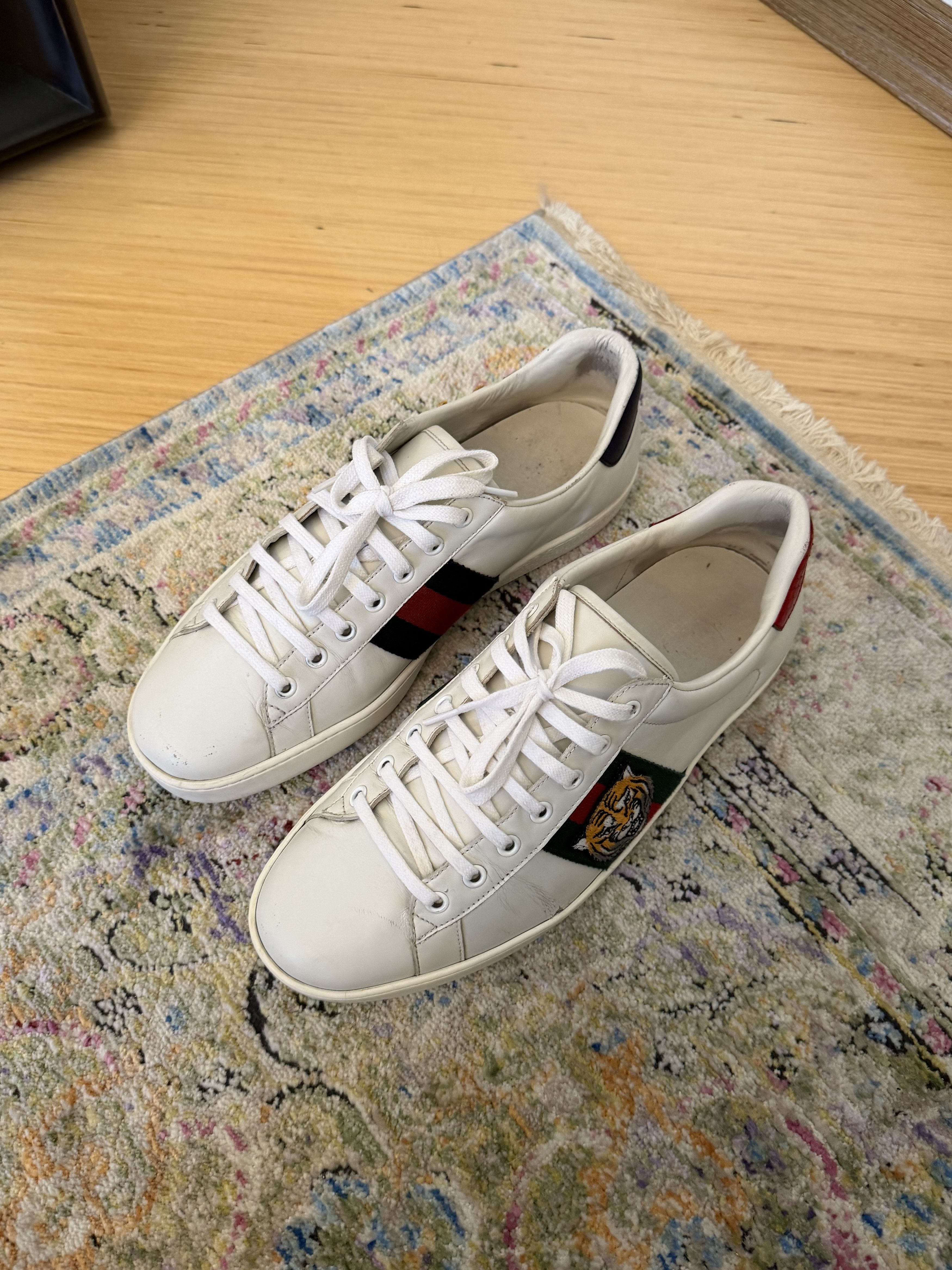 Gucci Gucci Ace Unpaired White Sneakers Size US 9.5 / EU 42-43 - 1 Thumbnail