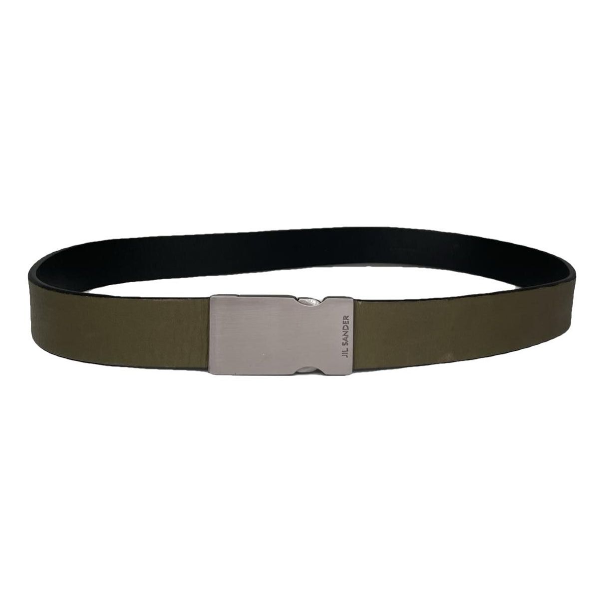 Jil Sander Khaki Leather Belt Size ONE SIZE - 1 Thumbnail