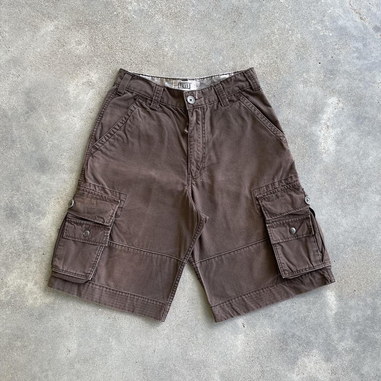 Japanese Brand × Vintage Crazy vintage baggy Y2K skater Grunge Levi’s cargo shorts Size US 31 - 1 Thumbnail