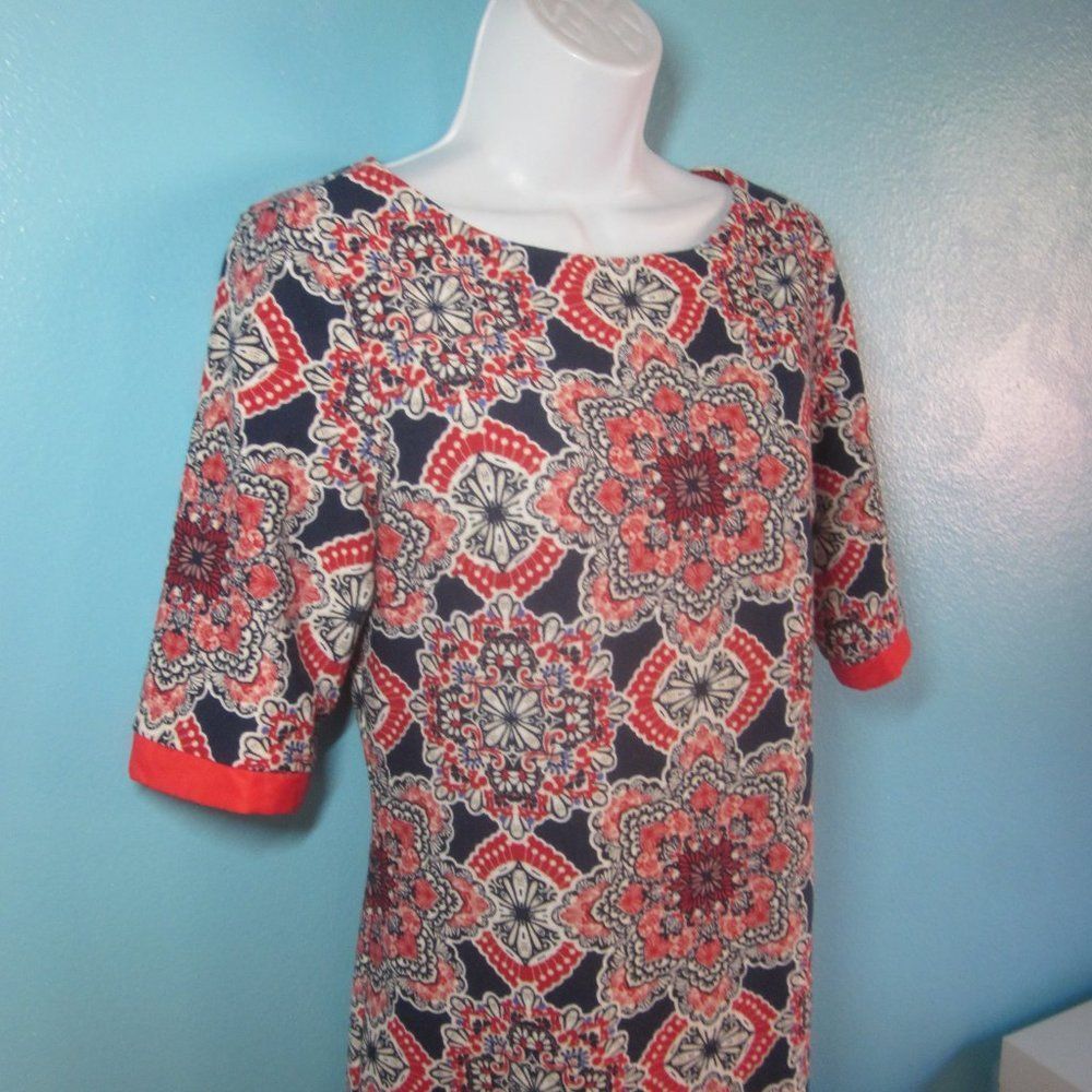 Other Eliza J Floral Print Dress in Navy & Red Size 8 Size M / US 6-8 / IT 42-44 - 6 Thumbnail