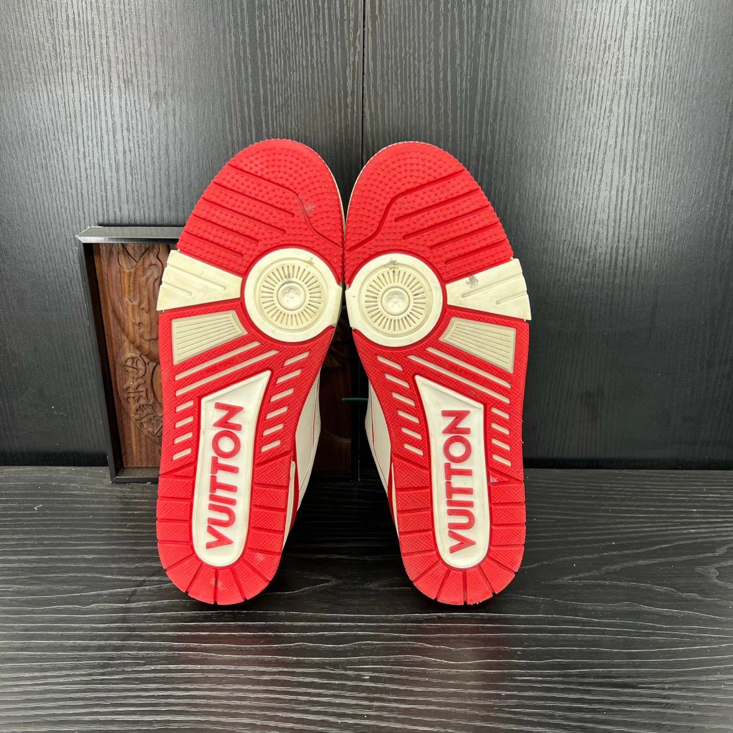 Louis Vuitton LV Trainer White Red 42.5 99 New Size US 9.5 / EU 42-43 - 8 Thumbnail