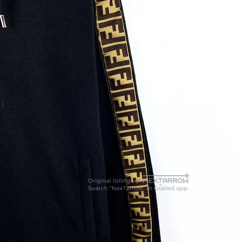Fendi Fendi Black Men's Hoodie with Logo Detail . Size US L / EU 52-54 / 3 - 2 Thumbnail
