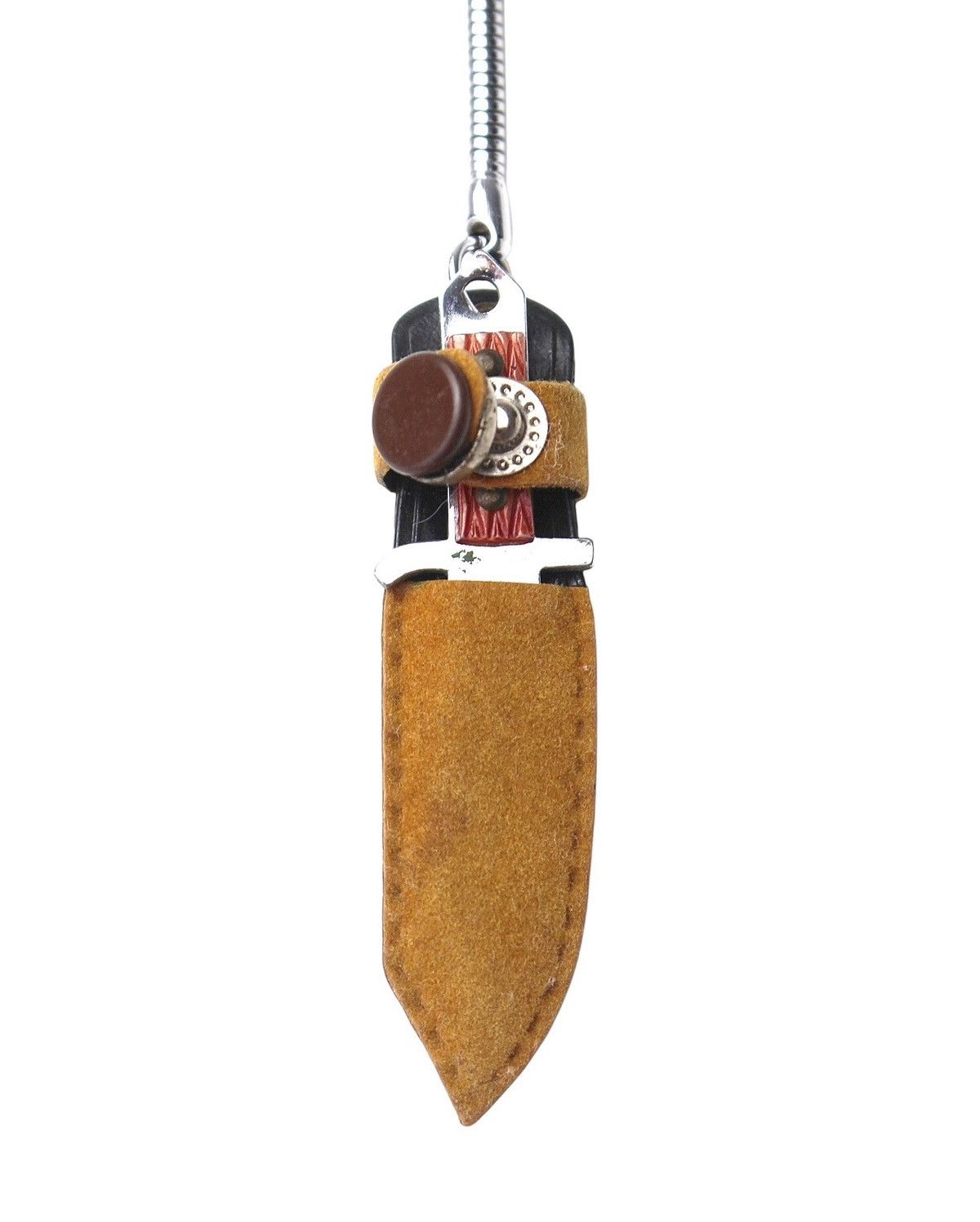 Vintage 2000S JAPANESE MADE MINI DAGGER KEYCHAIN WITH LEATHER SHEATH Size ONE SIZE - 2 Thumbnail