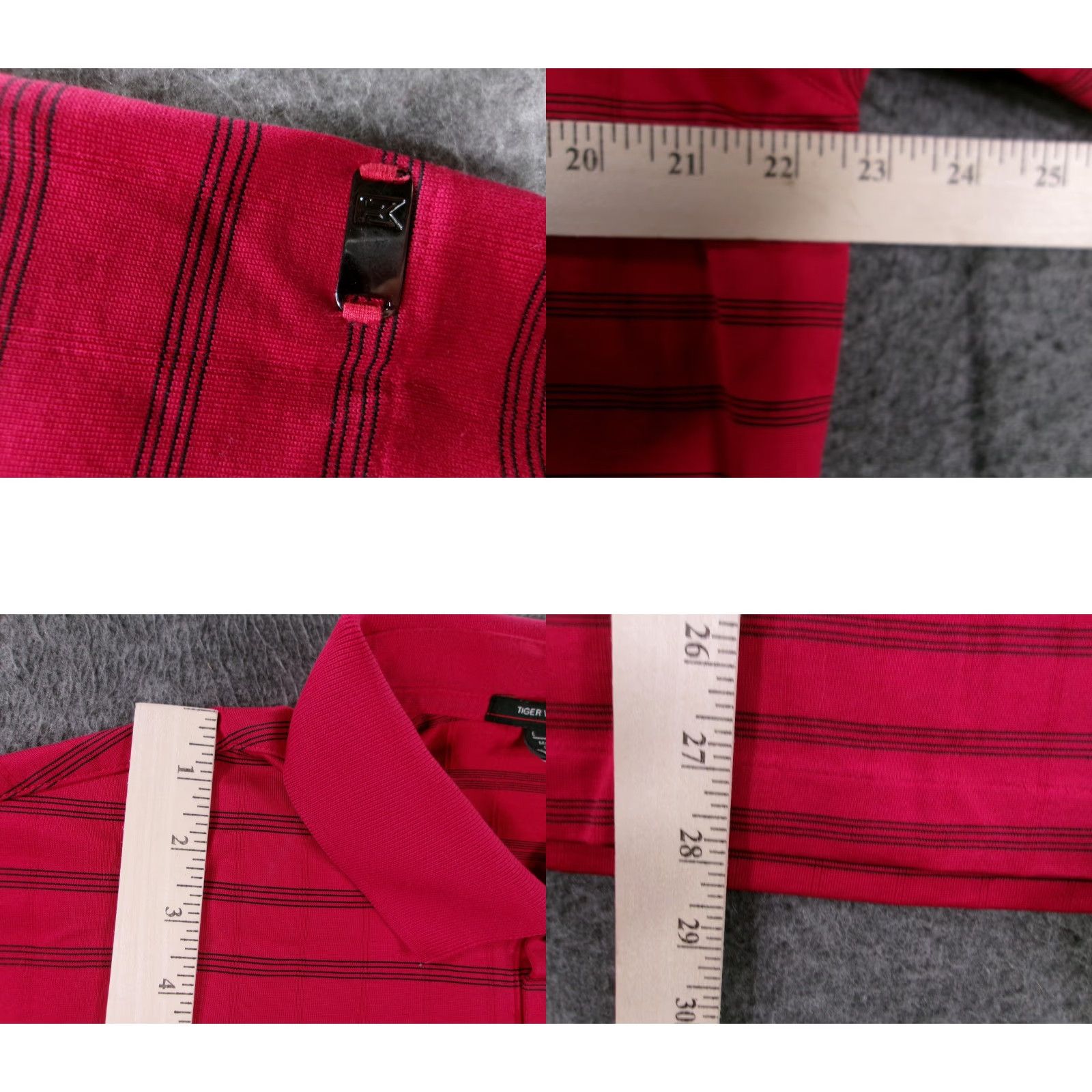 Nike Nike Tiger Woods Polo Shirt Mens L Red Striped Golf Casual Athletic Shirt Size US L / EU 52-54 / 3 - 8 Thumbnail