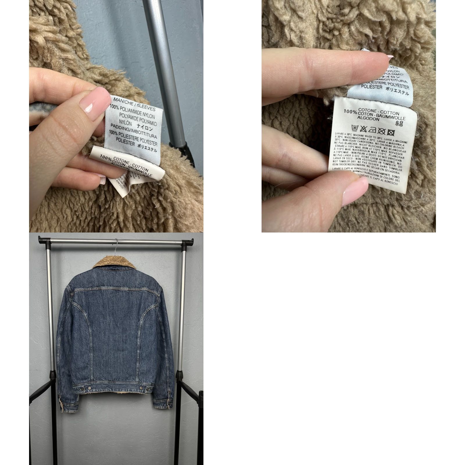 Diesel VINTAGE Diesel Jacket Mens Denim Sherpa Size L Blue Leather? (adjusted) Size US L / EU 52-54 / 3 - 8 Thumbnail