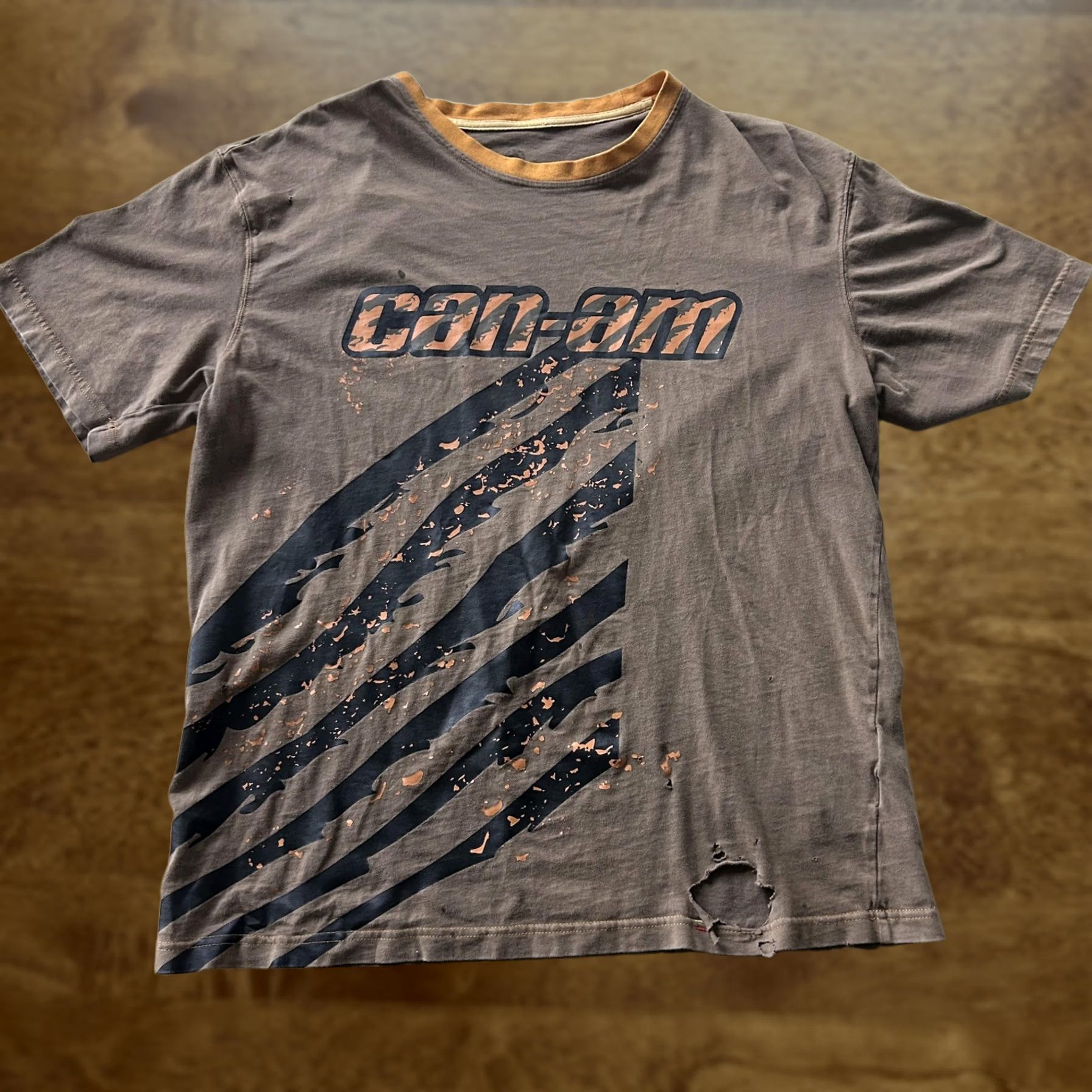 Logo 7 Can-Am Shirt Mens M Brown Short Sleeve Racing Motorsport Logo Tee T-Shirt Size US M / EU 48-50 / 2 - 1 Thumbnail