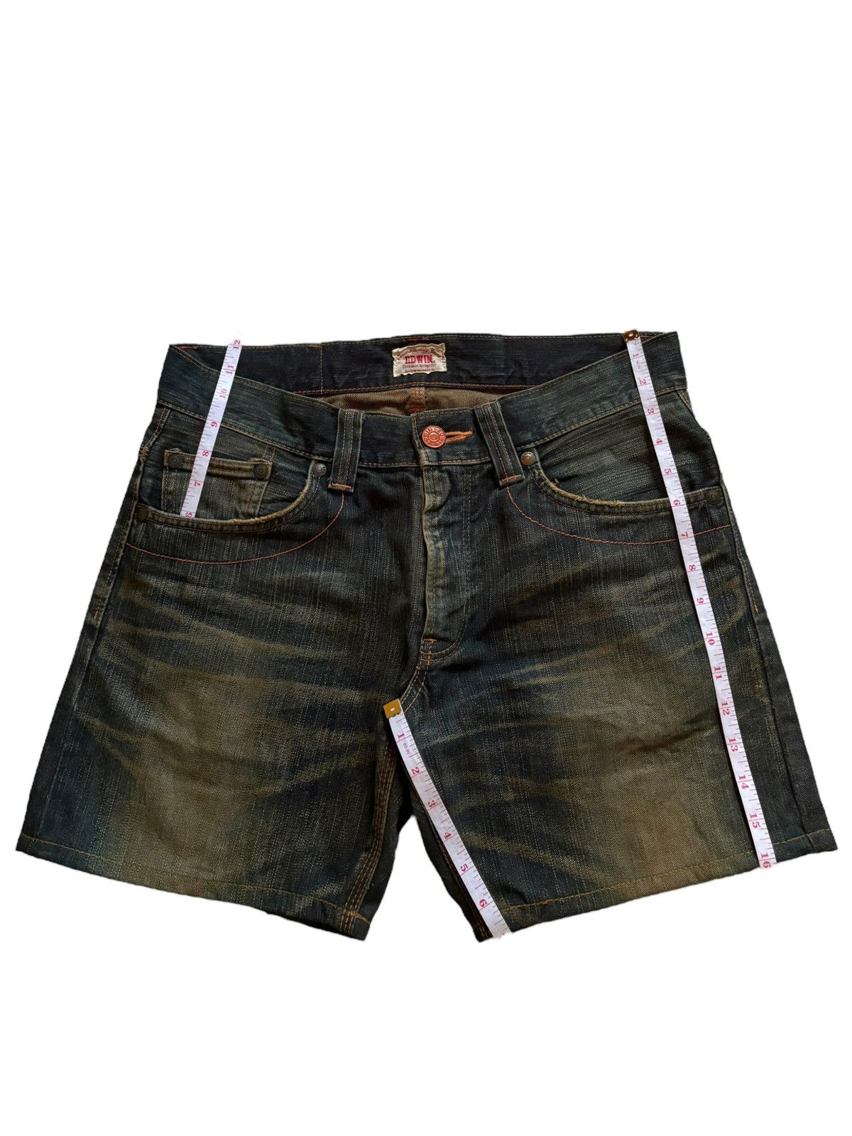 Edwin SALES🔥Exclusive Vintage Edwin Rusty Mud Wash Jean Shorts Size US 34 / EU 50 - 15 Thumbnail
