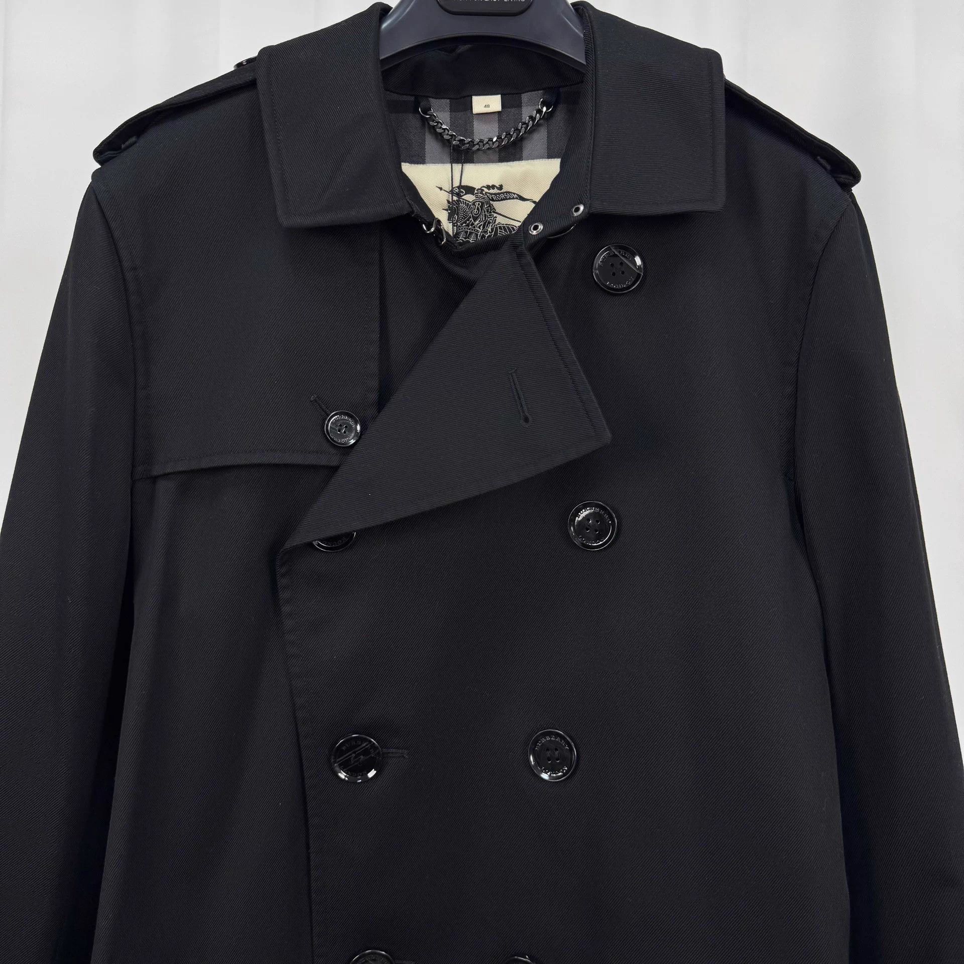 Burberry Burberry Black Double Breasted Check Lined Trench 48 99 New Size XL / US 12-14 / IT 48-50 - 3 Thumbnail