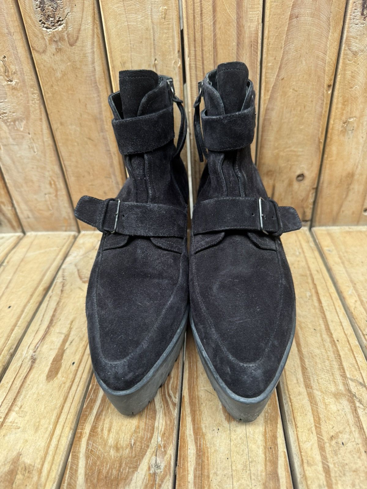 Miu Miu Miu miu heeled suede buckled boots Size US 7 / IT 37 - 2 Thumbnail