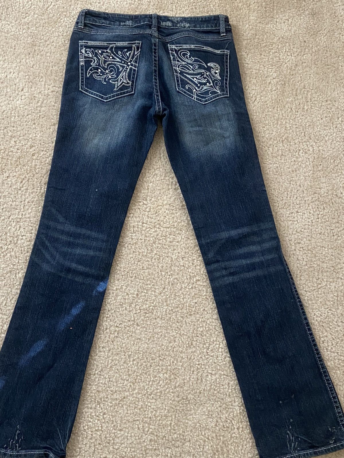 Vintage × Wrangler Y2K vintage rock 47 ultra low rise denim jeans Size 25" / US 0 / IT 36 - 5 Thumbnail