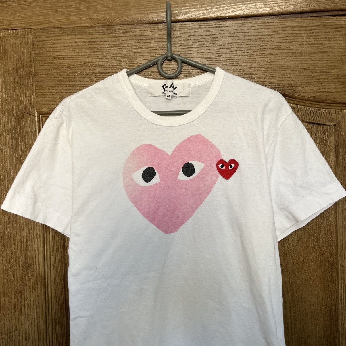 Comme des Garcons Comme Des Garcons Play T-Shirt White CDG Double Heart Size US M / EU 48-50 / 2 - 3 Thumbnail