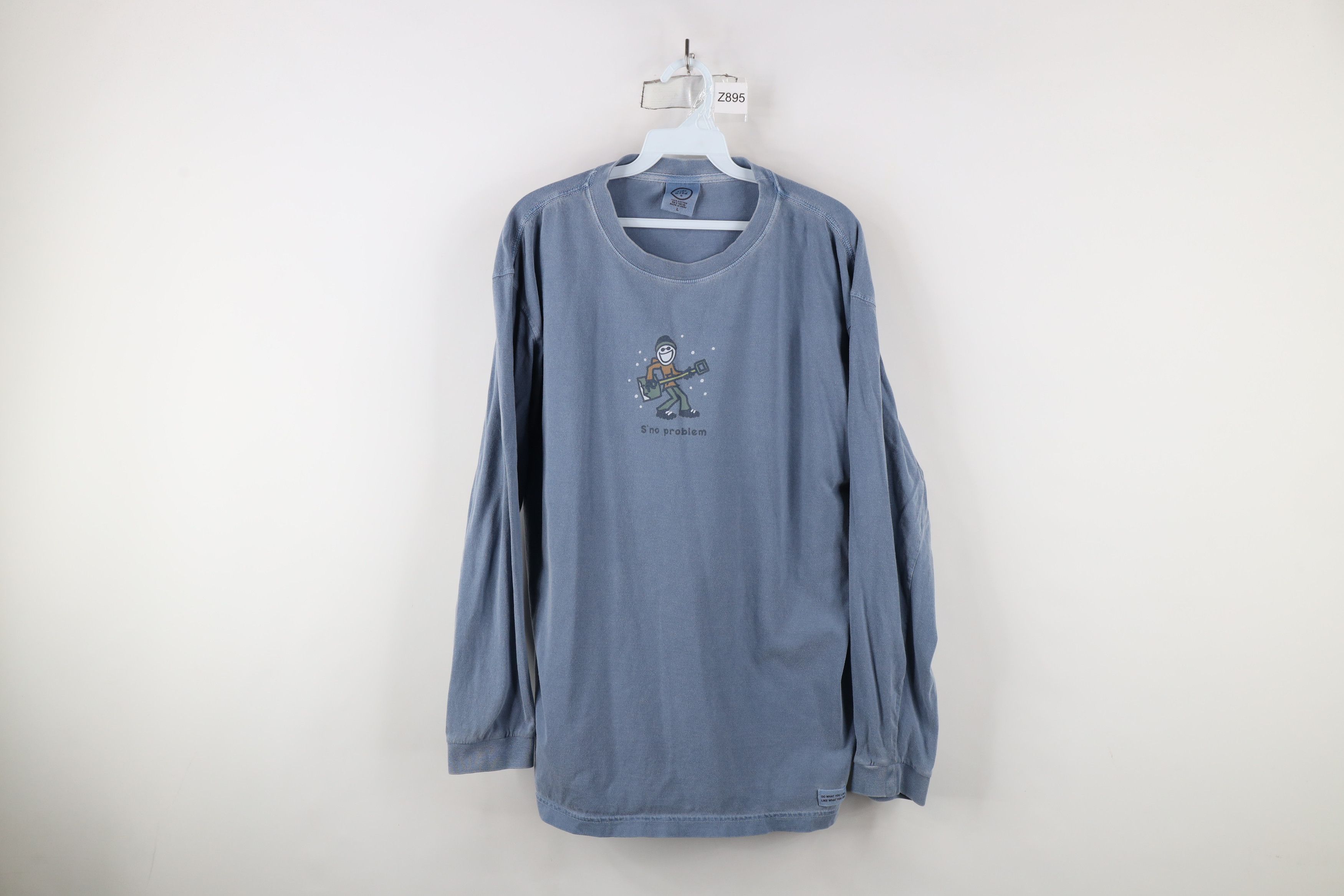Life is Good × Vintage Vintage Life Is Good Snow Problem Long Sleeve T-Shirt Blue Size US L / EU 52-54 / 3 - 1 Thumbnail