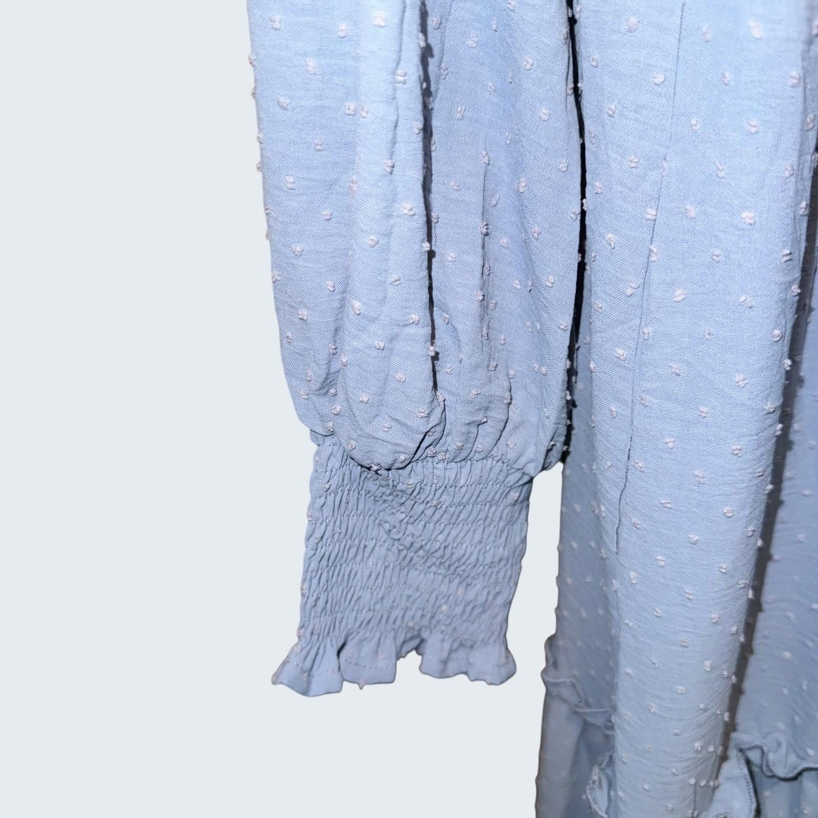 Other PrettyGarden Blue Smocked Maxi Dress Long Sleeve XXL NWT Size XXL / US 16-18 / IT 52-54 - 5 Thumbnail