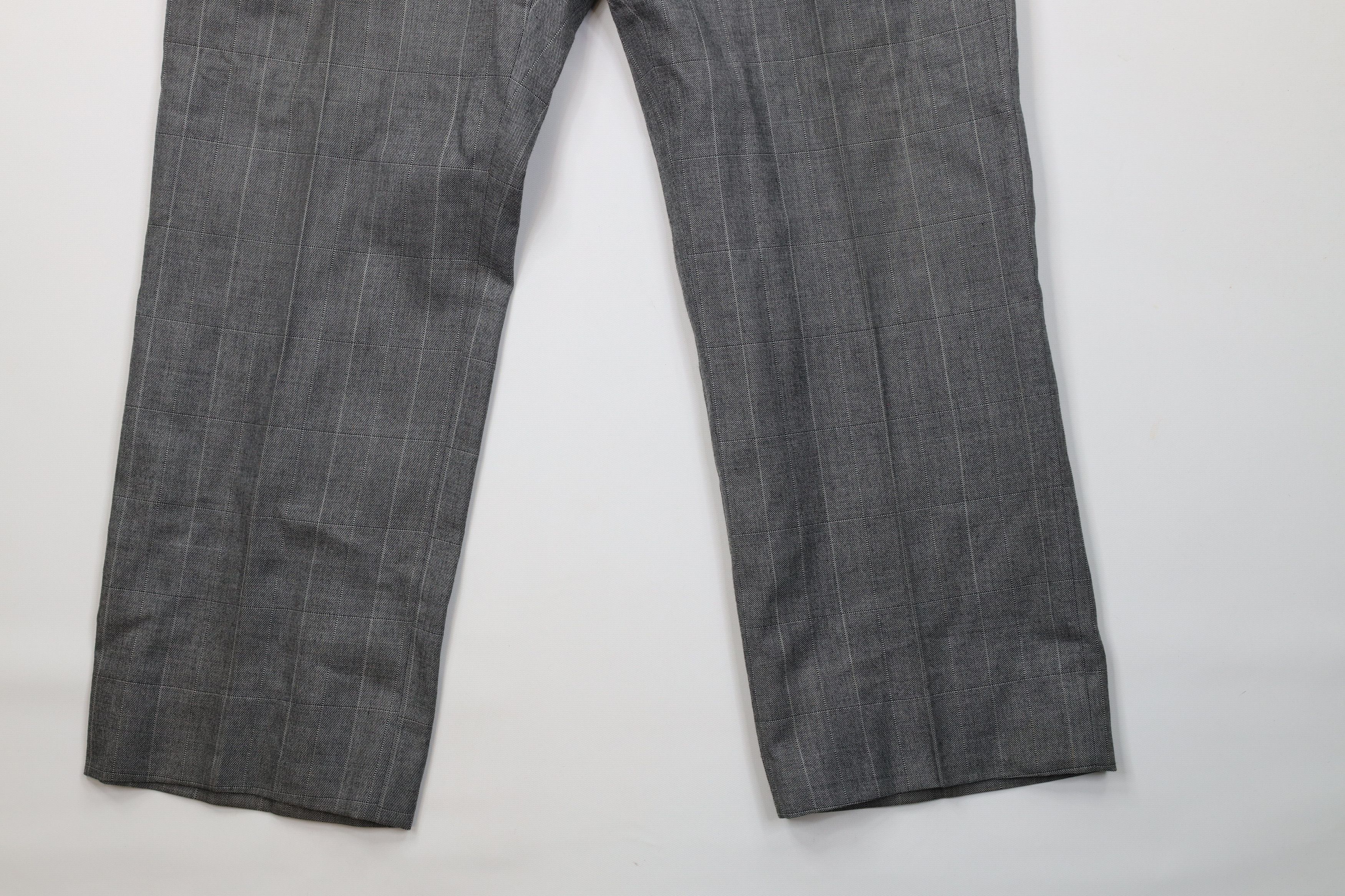Vintage Vintage 70s Streetwear Flared Wide Leg Chino Pants Plaid USA Size US 36 / EU 52 - 4 Thumbnail