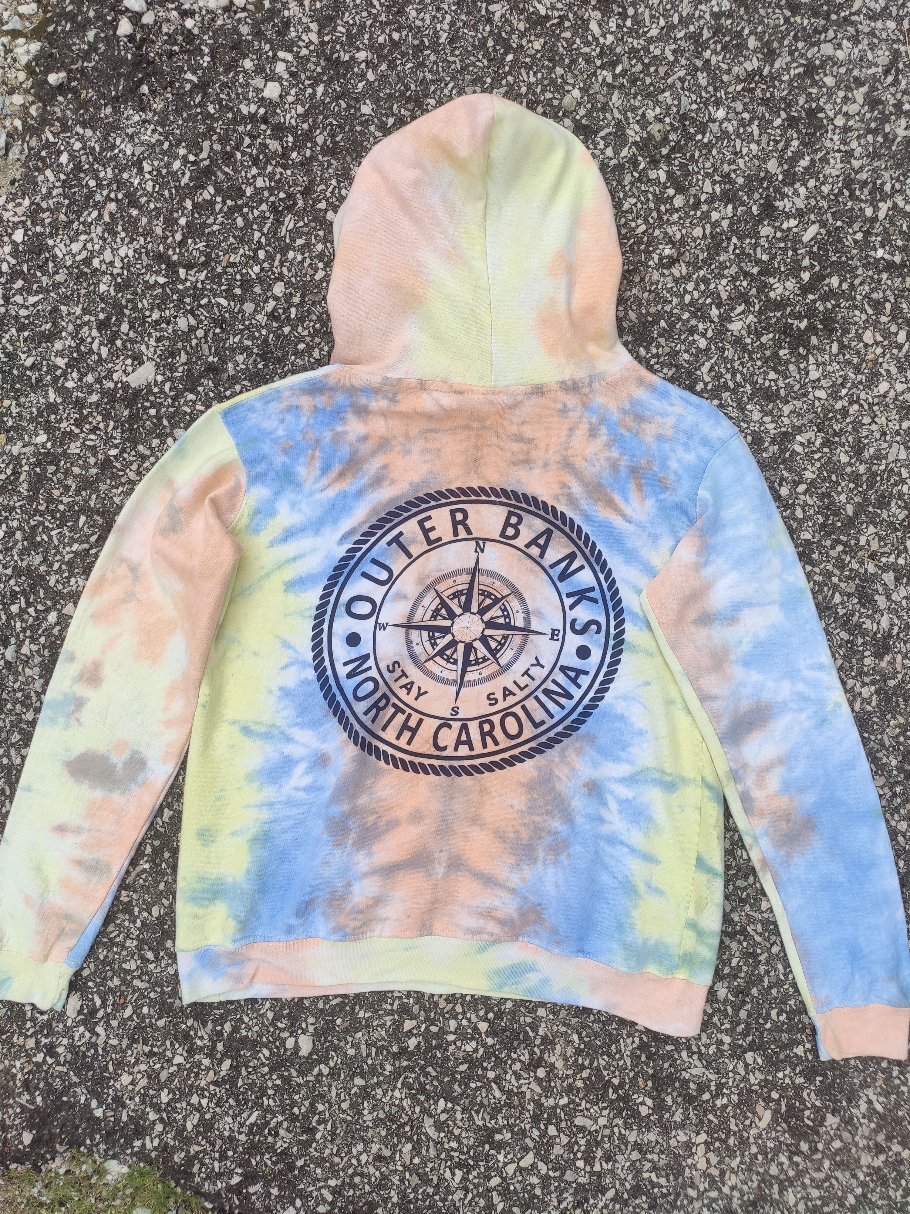 Japanese Brand Tie Dye Pullover Stone Island Logo Inspired Hoodie Size M / US 6-8 / IT 42-44 - 4 Thumbnail