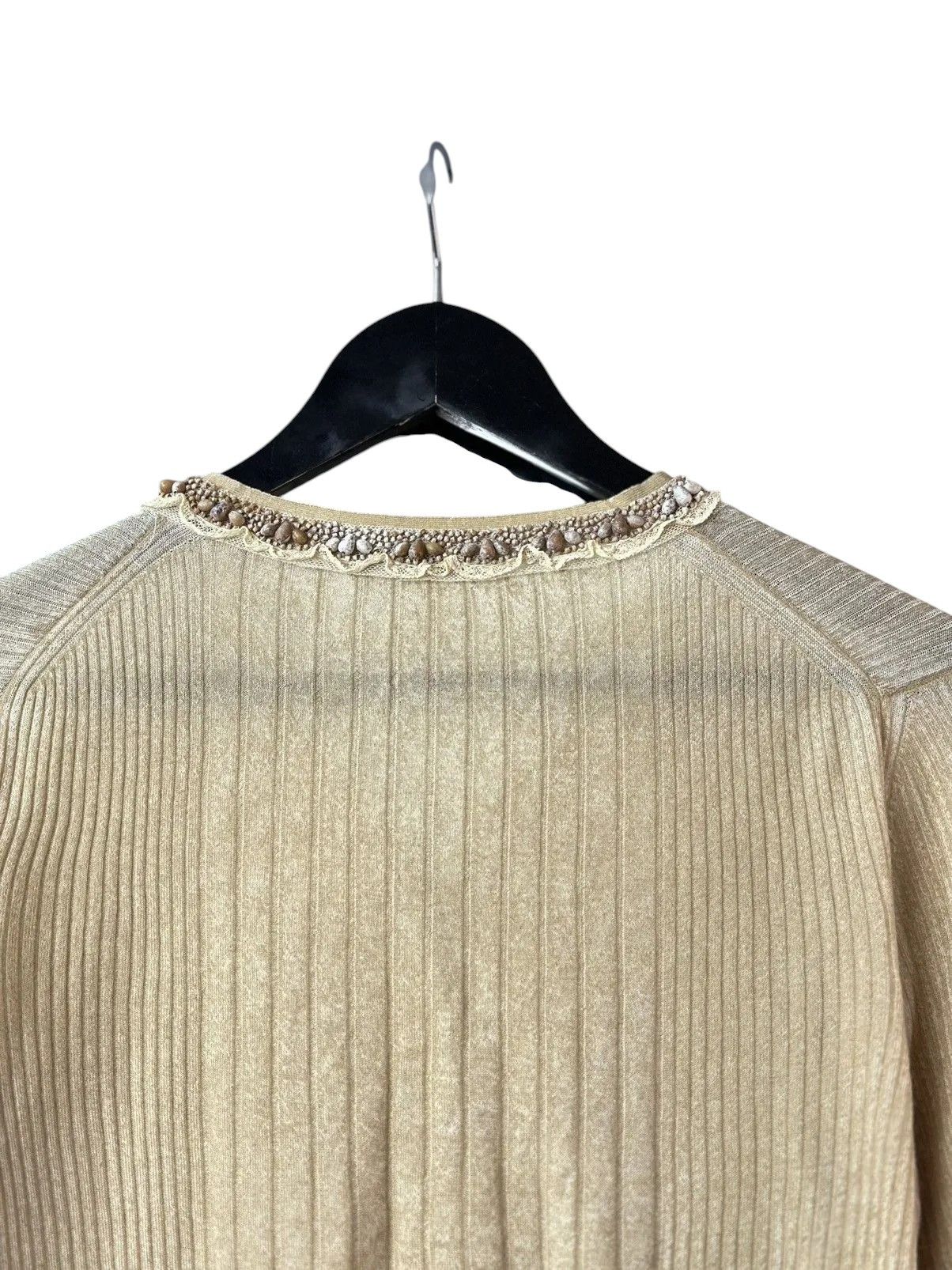 Prada Beige Prada Wool Cardigan Lana Maglioni Gilet W42 S/M Size M / US 6-8 / IT 42-44 - 15 Thumbnail