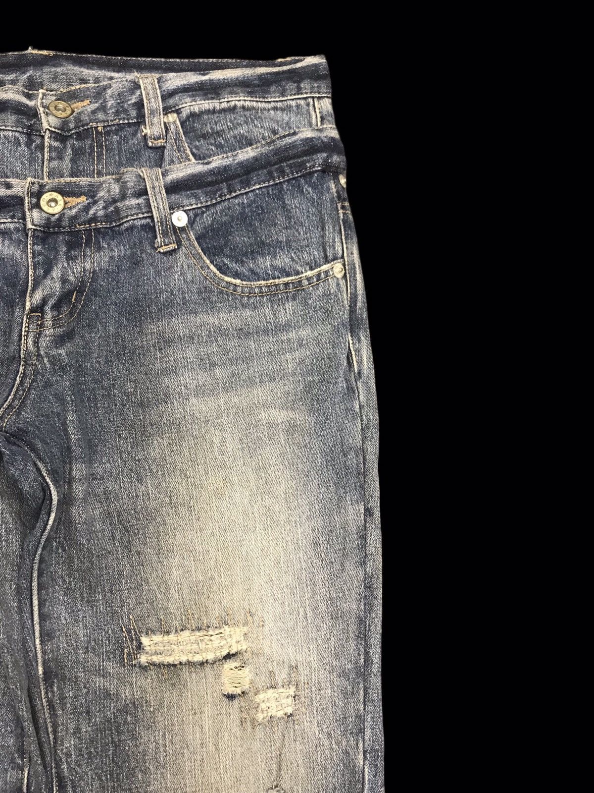 Japanese Brand 💥 Double Waist💥ZEROSAIL Designer Japan Punk Denim F152 Size US 32 / EU 48 - 3 Thumbnail