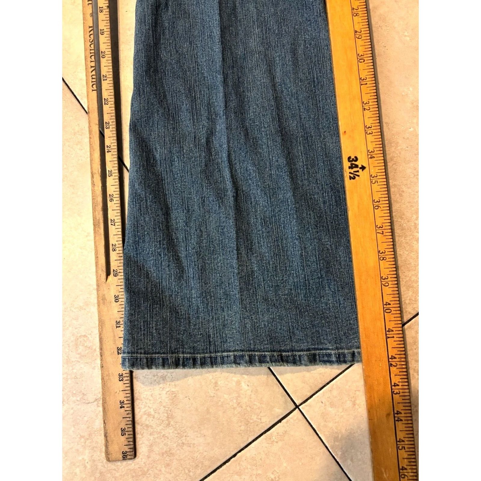 Denime VINTAGE Blue Pointe Jeans Women Size 11 Blue Straight Y2K Mid Rise Jeans 3736 Size 29" - 7 Thumbnail