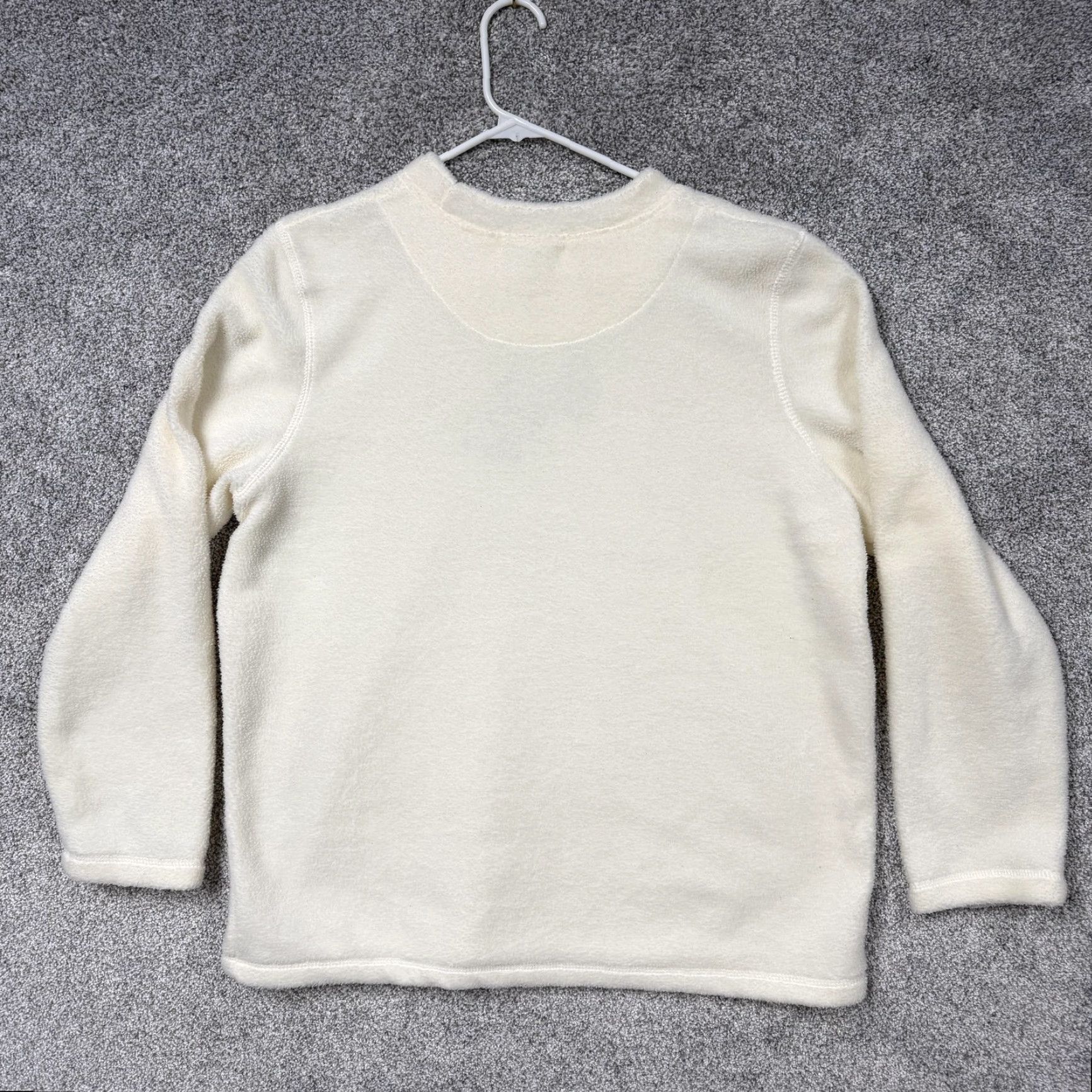 Vintage Bonnie Evans Fleece Sweater Womens L Cream Cardinal Embroidered Bird Grandmacore Size L / US 10 / IT 46 - 7 Thumbnail