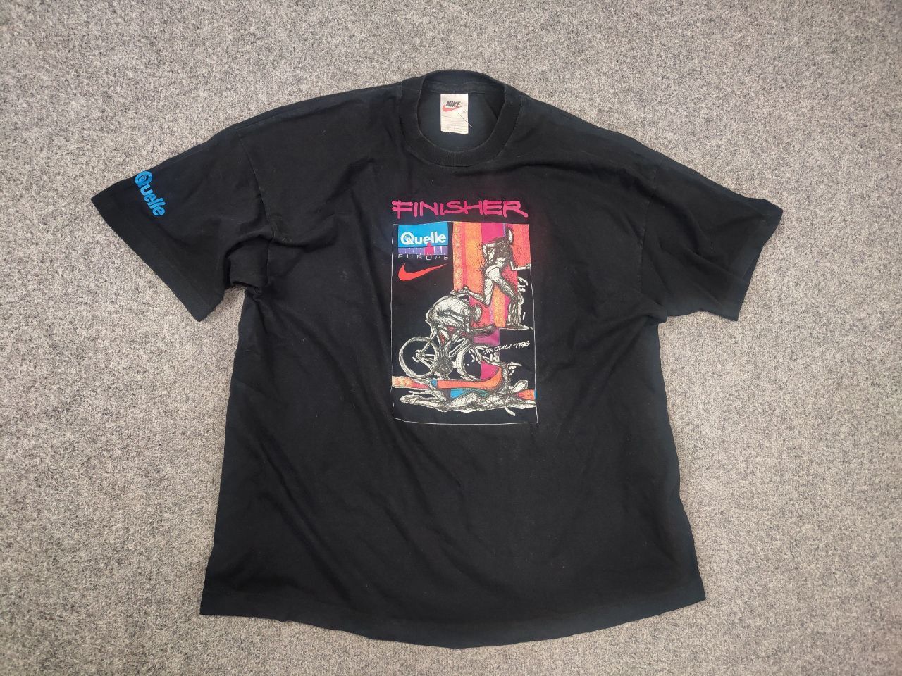Nike Vintage 1996 Nike Quelle Ironman Europe Finisher Tee T-Shirt Size US XL / EU 56 / 4 - 2 Thumbnail