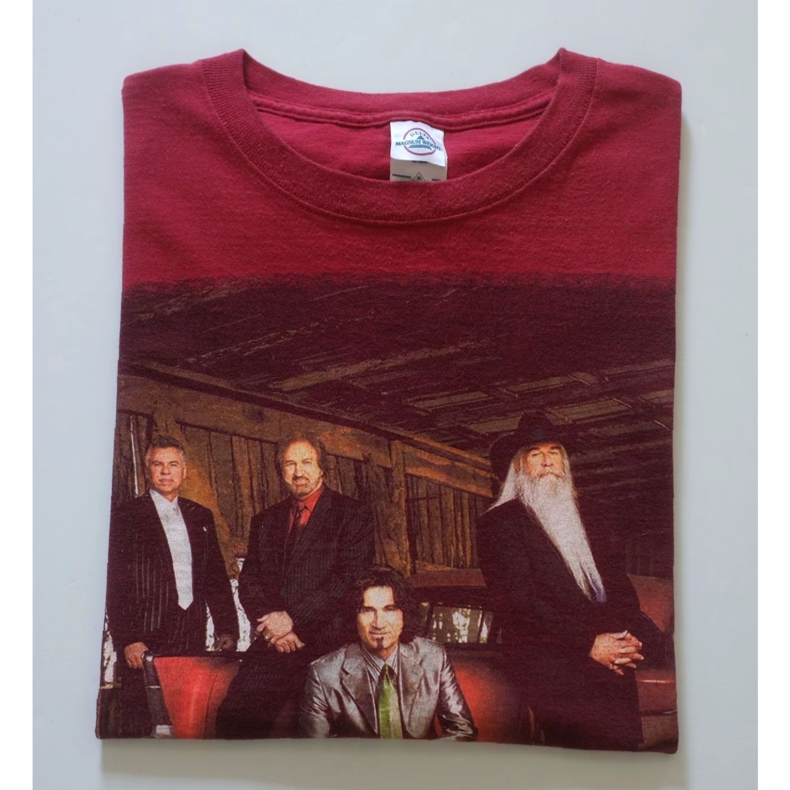 Delta VINTAGE Oak Ridge Boys Delta Pro Weight T-Shirt Red XL Men’s Y2K 2004 The Journey Tour Country Music Logo Shirt Size US XL / EU 56 / 4 - 5 Thumbnail